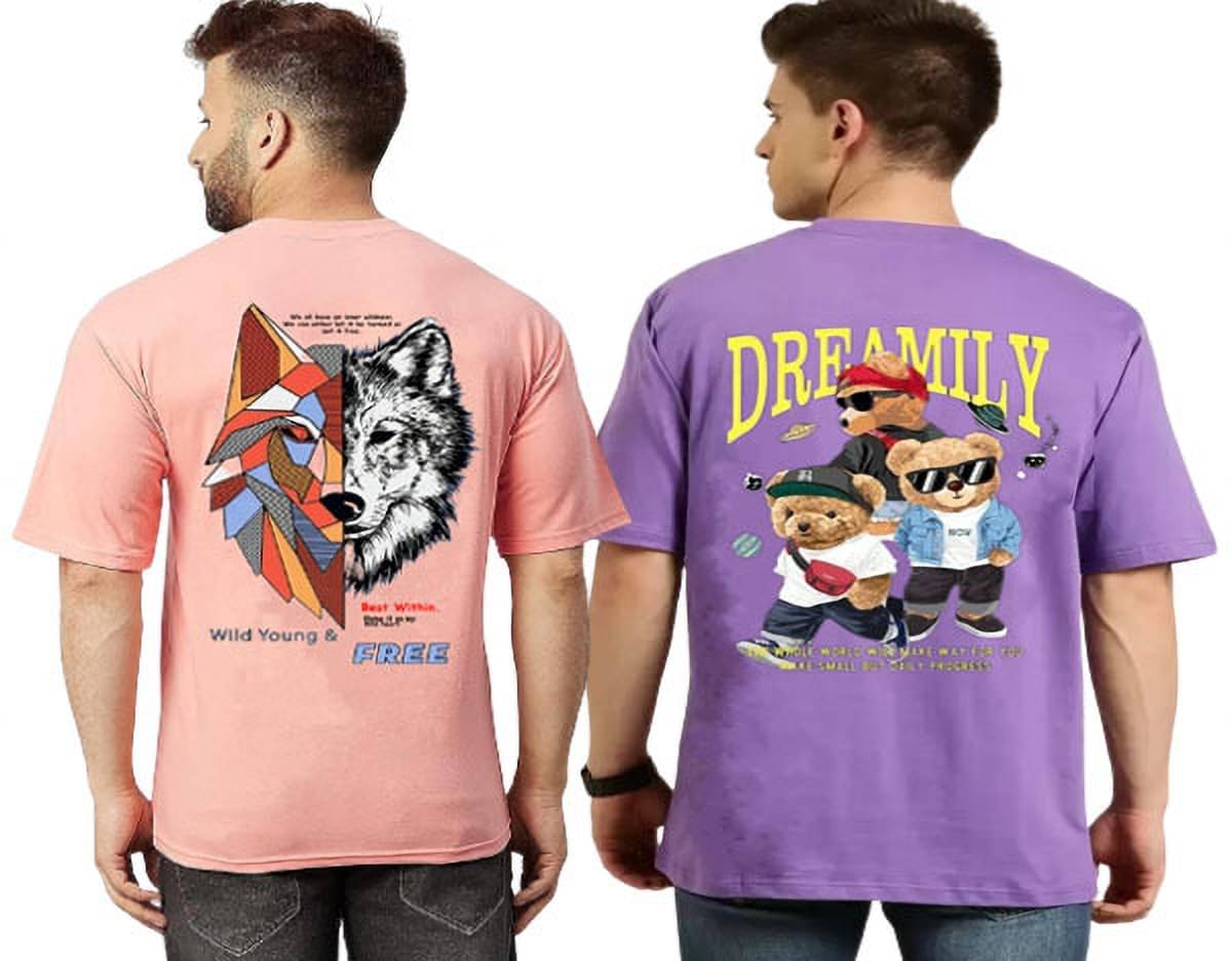 Kushi flyer Polyester Regular Fit Printed Half Sleeves Men's Round T-Shirt - Multicolor1 ( Pack of 2 ) Kushi flyer Polyester Regular Fit Printed Half Sleeves Men's Round T-Shirt - Multicolor1 ( Pack of 2 )
