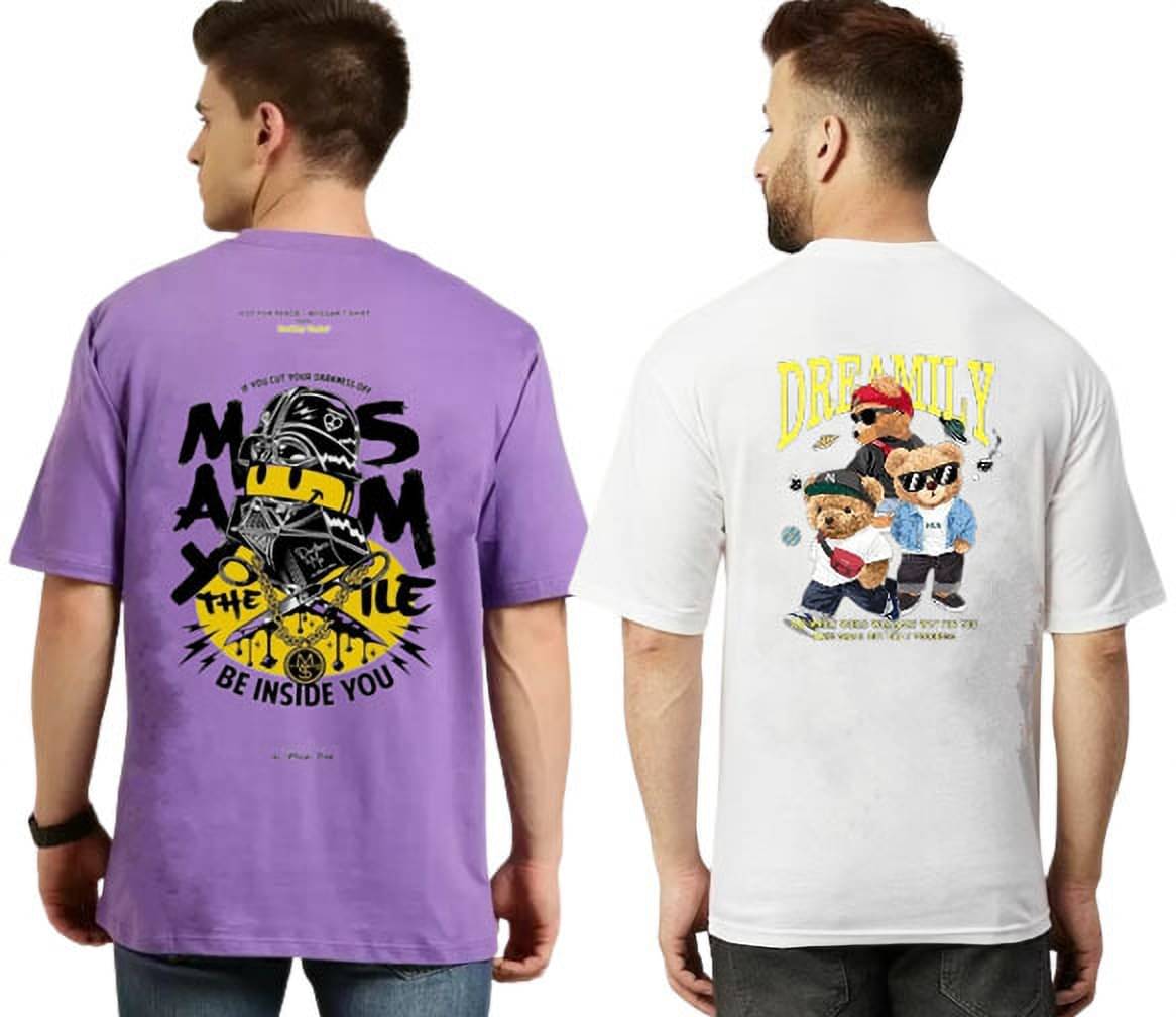 Kushi flyer Polyester Regular Fit Printed Half Sleeves Men's Round T-Shirt - Multicolor6 ( Pack of 2 )     			Kushi flyer Polyester Regular Fit Printed Half Sleeves Men's Round T-Shirt - Multicolor6 ( Pack of 2 )