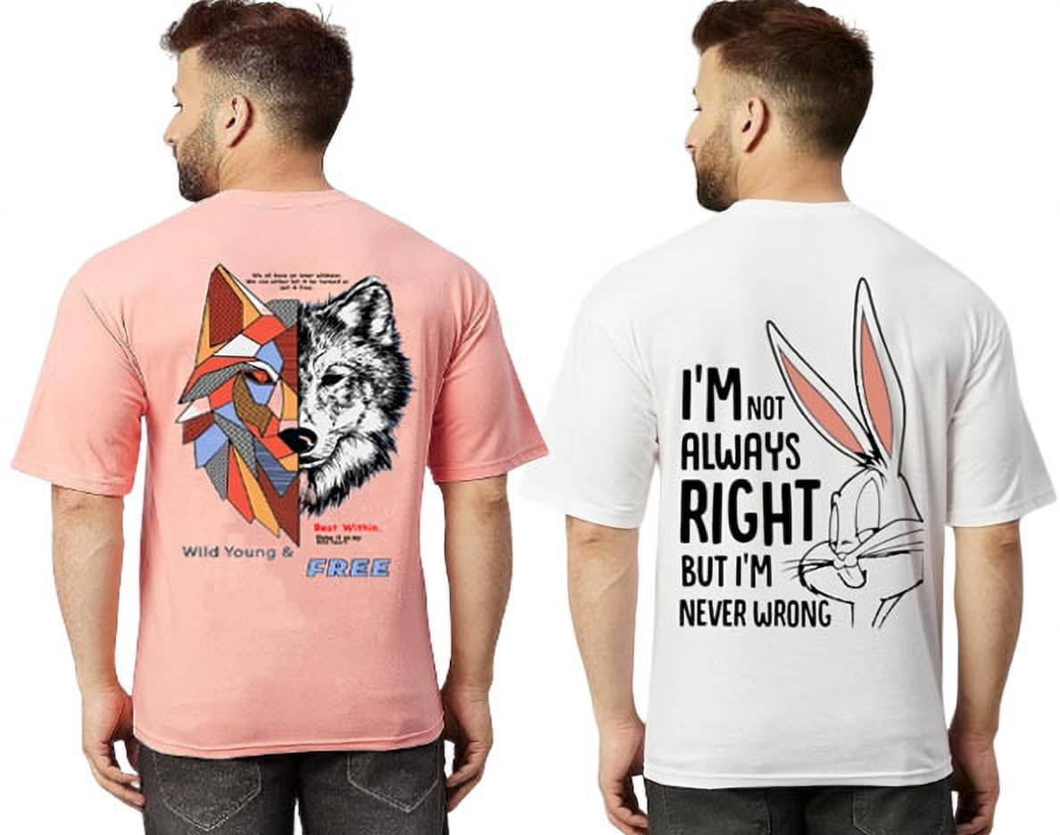 Kushi flyer Polyester Regular Fit Printed Half Sleeves Men's Round T-Shirt - Multicolor6 ( Pack of 2 )     			Kushi flyer Polyester Regular Fit Printed Half Sleeves Men's Round T-Shirt - Multicolor6 ( Pack of 2 )