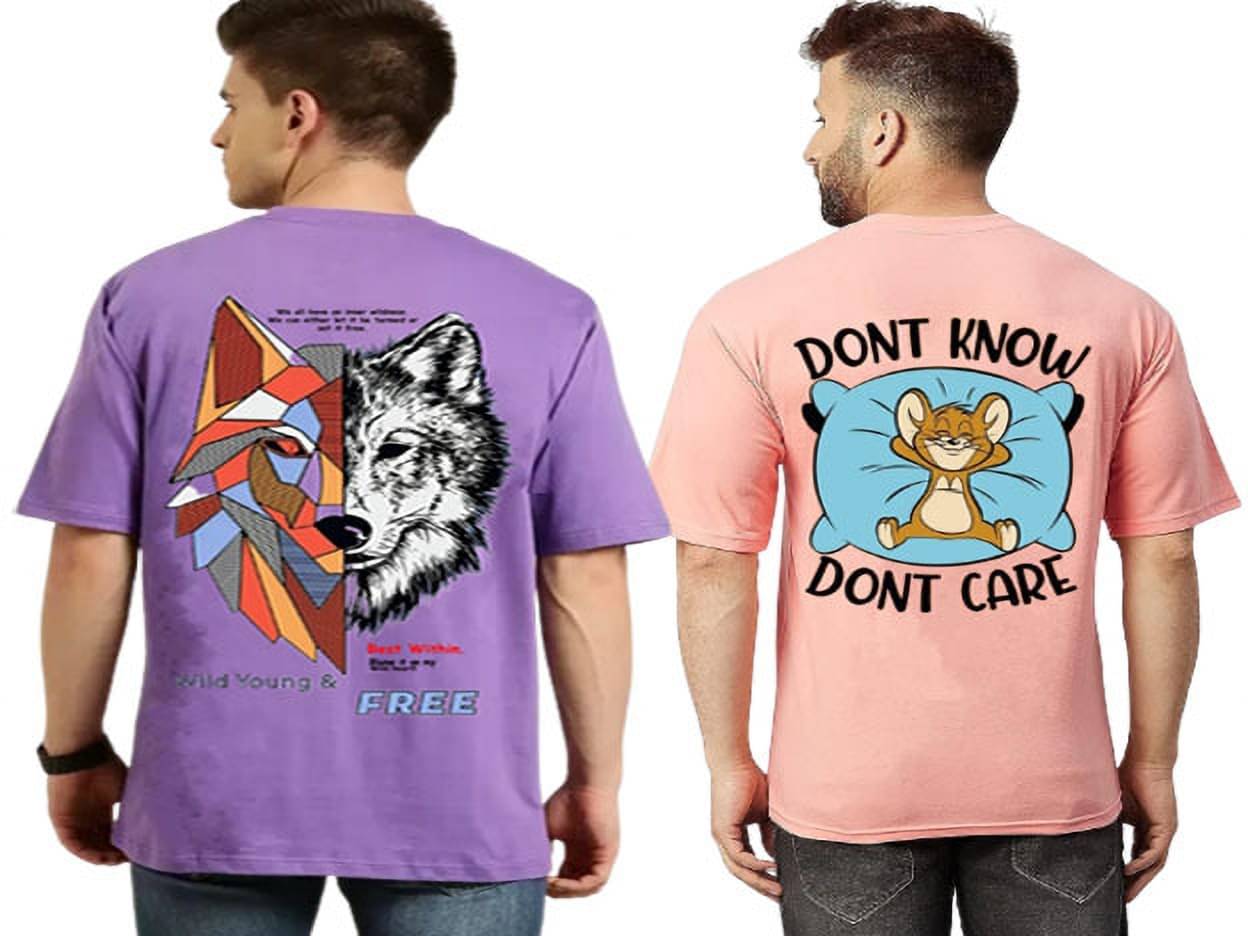 Kushi flyer Polyester Regular Fit Printed Half Sleeves Men's Round T-Shirt - Multicolor8 ( Pack of 2 ) Kushi flyer Polyester Regular Fit Printed Half Sleeves Men's Round T-Shirt - Multicolor8 ( Pack of 2 )