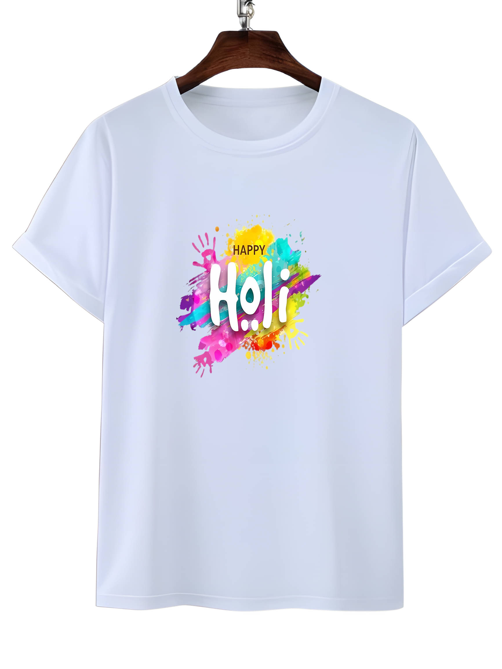 LUXELOOT Polyester Regular Fit Printed Half Sleeves Men's Round T-Shirt - White ( Pack of 1 ) LUXELOOT Polyester Regular Fit Printed Half Sleeves Men's Round T-Shirt - White ( Pack of 1 )