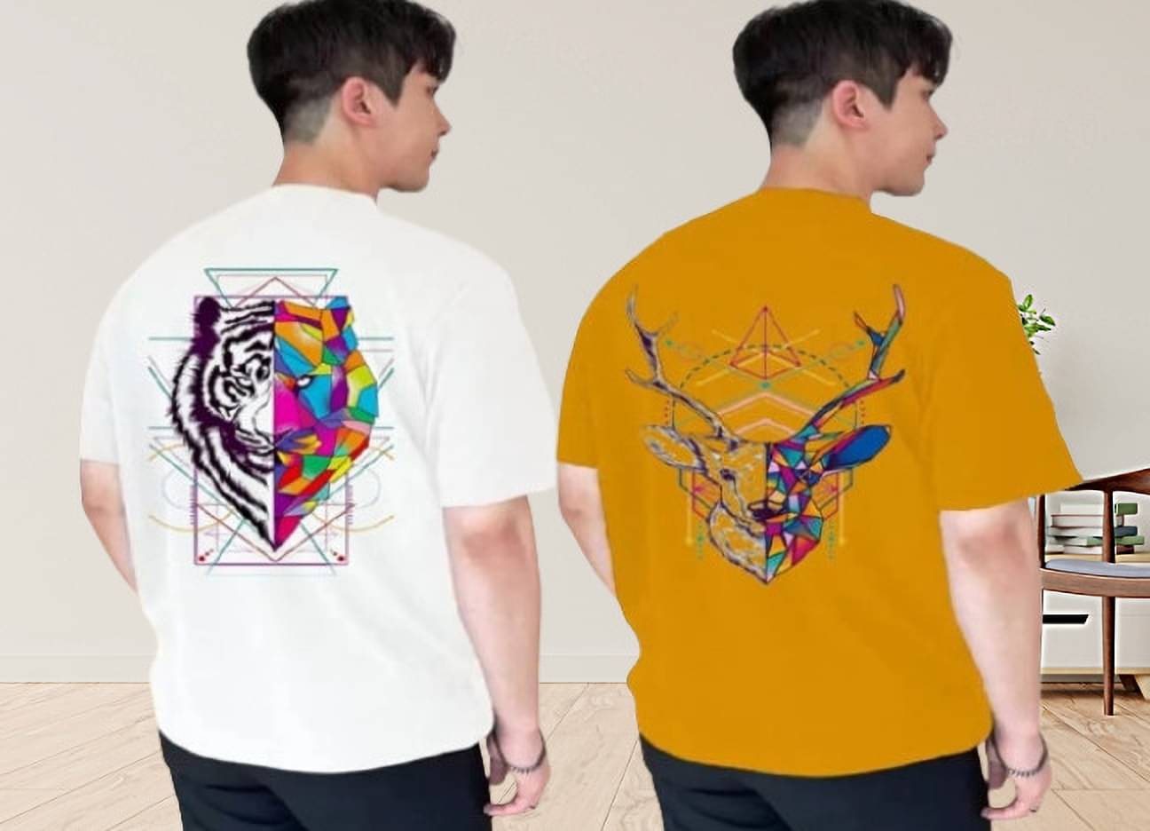 Lecowar Polyester Regular Fit Printed Half Sleeves Men's Round T-Shirt - Multicolor1 ( Pack of 2 ) Lecowar Polyester Regular Fit Printed Half Sleeves Men's Round T-Shirt - Multicolor1 ( Pack of 2 )