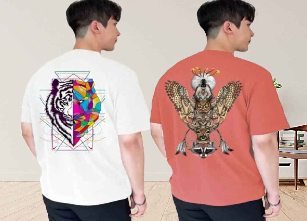 Lecowar Polyester Regular Fit Printed Half Sleeves Men's Round T-Shirt - Multicolor11 ( Pack of 2 )     			Lecowar Polyester Regular Fit Printed Half Sleeves Men's Round T-Shirt - Multicolor11 ( Pack of 2 )