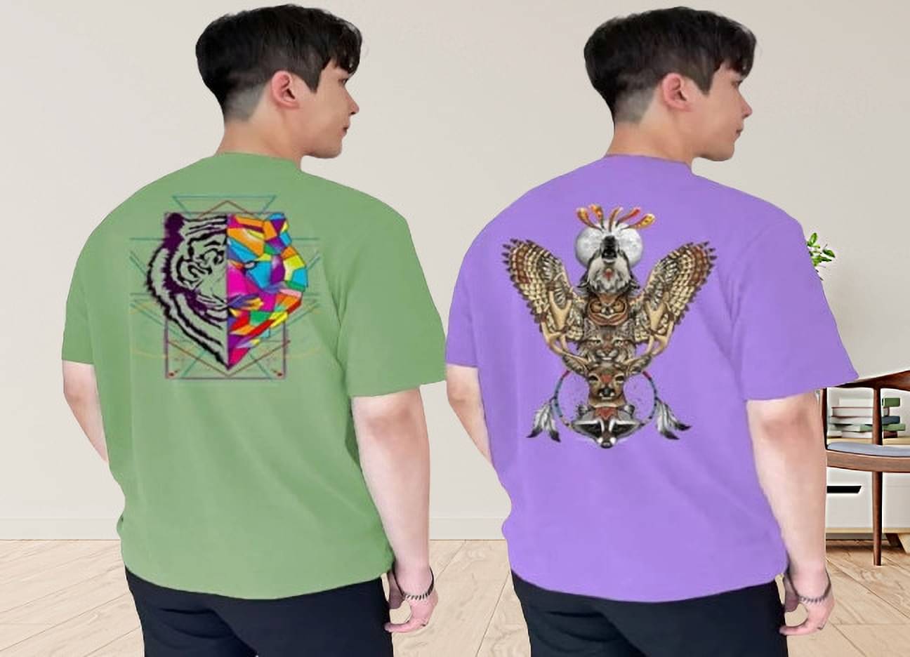 Lecowar Polyester Regular Fit Printed Half Sleeves Men's Round T-Shirt - Multicolor10 ( Pack of 2 ) Lecowar Polyester Regular Fit Printed Half Sleeves Men's Round T-Shirt - Multicolor10 ( Pack of 2 )