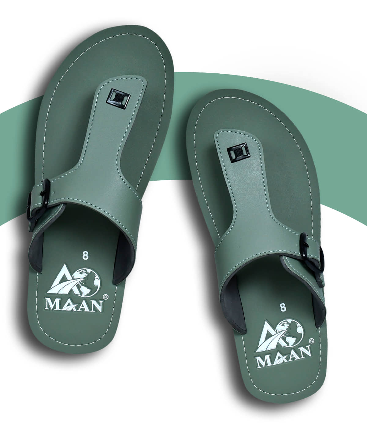 MAAN Green Men's Thong Flip Flop