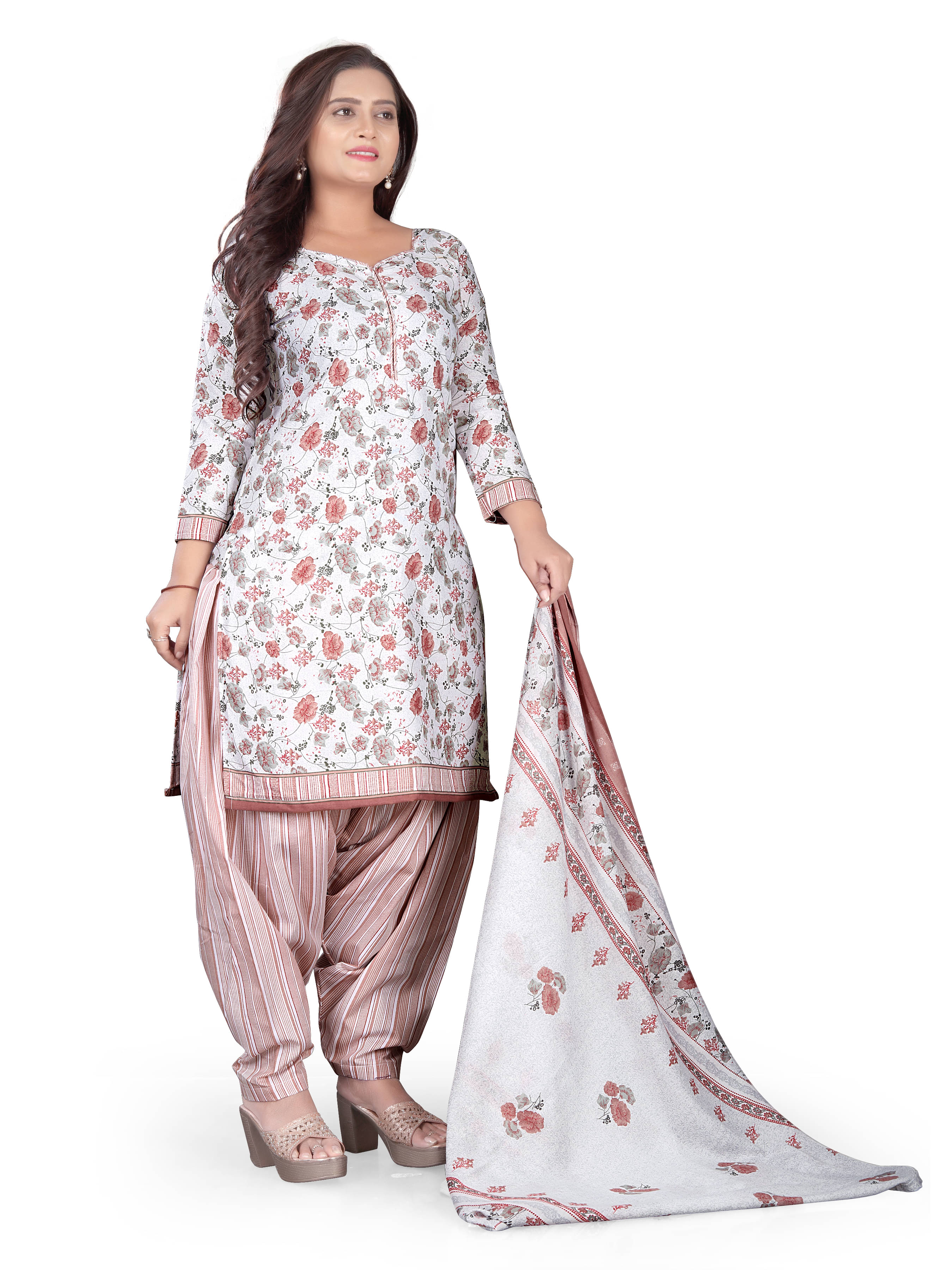 MOJILAA Women Cotton Blend Printed Straight Kurti With Patiala Salwar ( Beige ) MOJILAA Women Cotton Blend Printed Straight Kurti With Patiala Salwar ( Beige )
