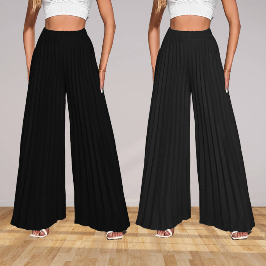     			Parona Pack of 2 Polyester Straight Women's Palazzos ( Multicolor 2 )