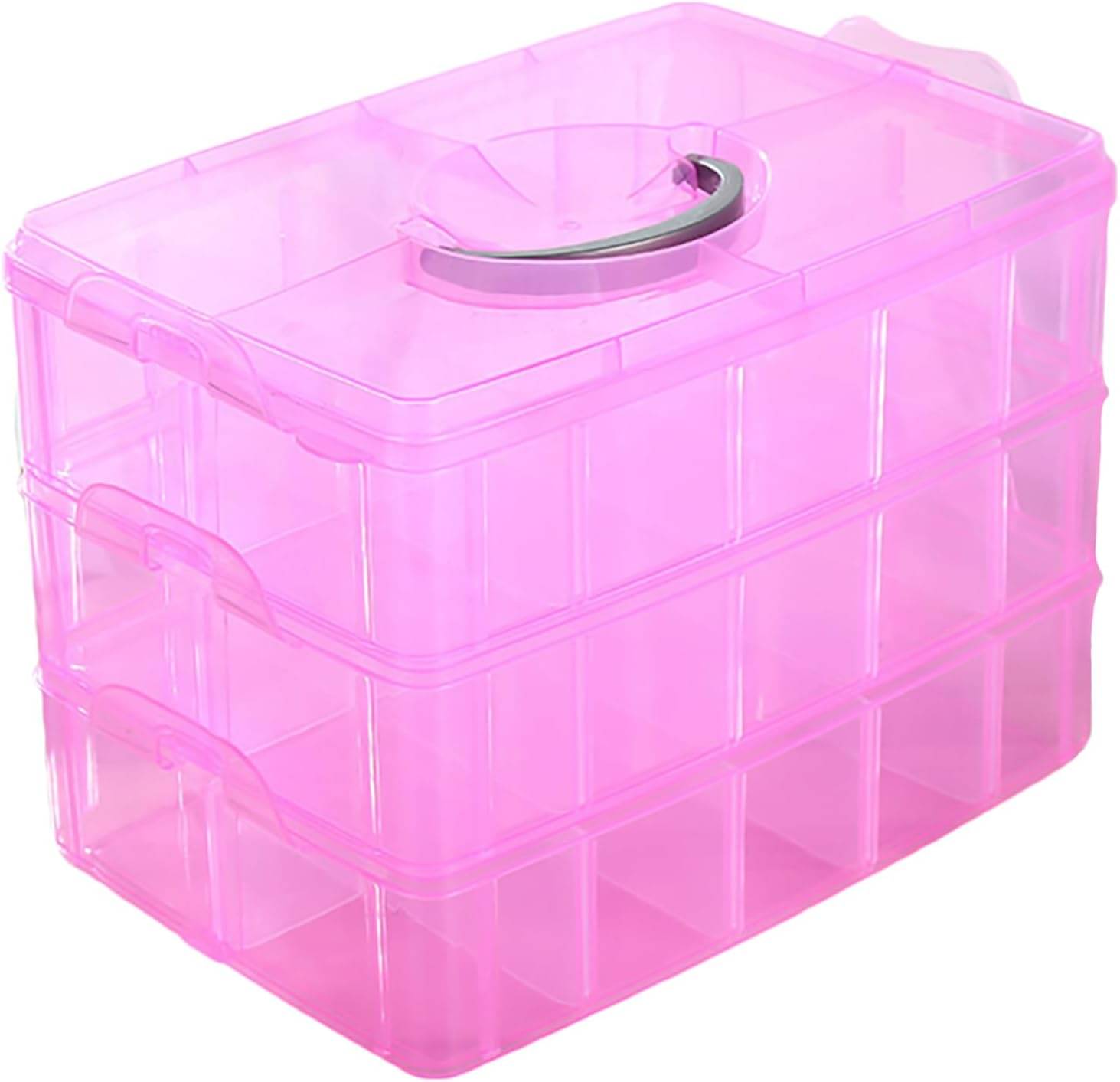     			Stysol 18 Grid Multipurpose Plastic Jewellery Organizer Plastic Grid Box Organizer for Jewelry, Hair Pins,  and Kit Ear Ring Organiser Storage Box for Travel Home Women