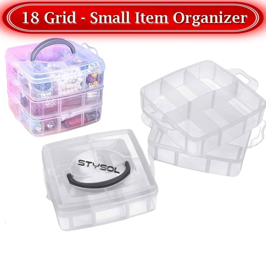     			Stysol Fusion 18 Grid Jewellery Box Organizer For Small Items