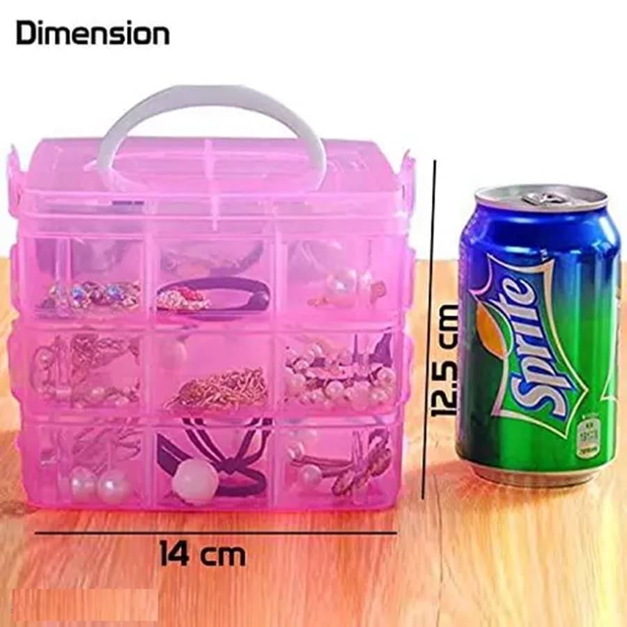Stysol Jewelry Organiser Box with 18 Grids Partitions Storage Box, Vanity box, Storage Boxes |Jewelry Box, Box Stysol Jewelry Organiser Box with 18 Grids Partitions Storage Box, Vanity box, Storage Boxes |Jewelry Box, Box