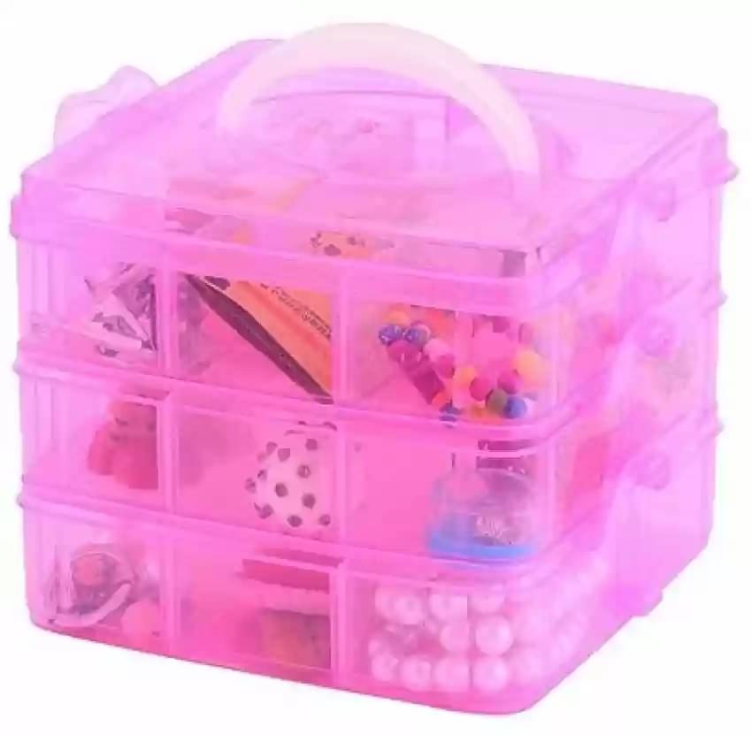     			Stysol Jewelry Organiser Box with 18 Grids Partitions Storage Boxes Storage Box, Vanity box Jewelry Box,  Box