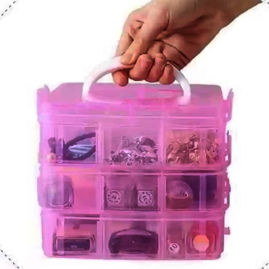 Stysol Multi Purpose 6 Grid , 12 Grid , 18 Grid Combo Multi Purpose Jewellery Organizer For All Used For Small Items Stysol Multi Purpose 6 Grid , 12 Grid , 18 Grid Combo Multi Purpose Jewellery Organizer For All Used For Small Items