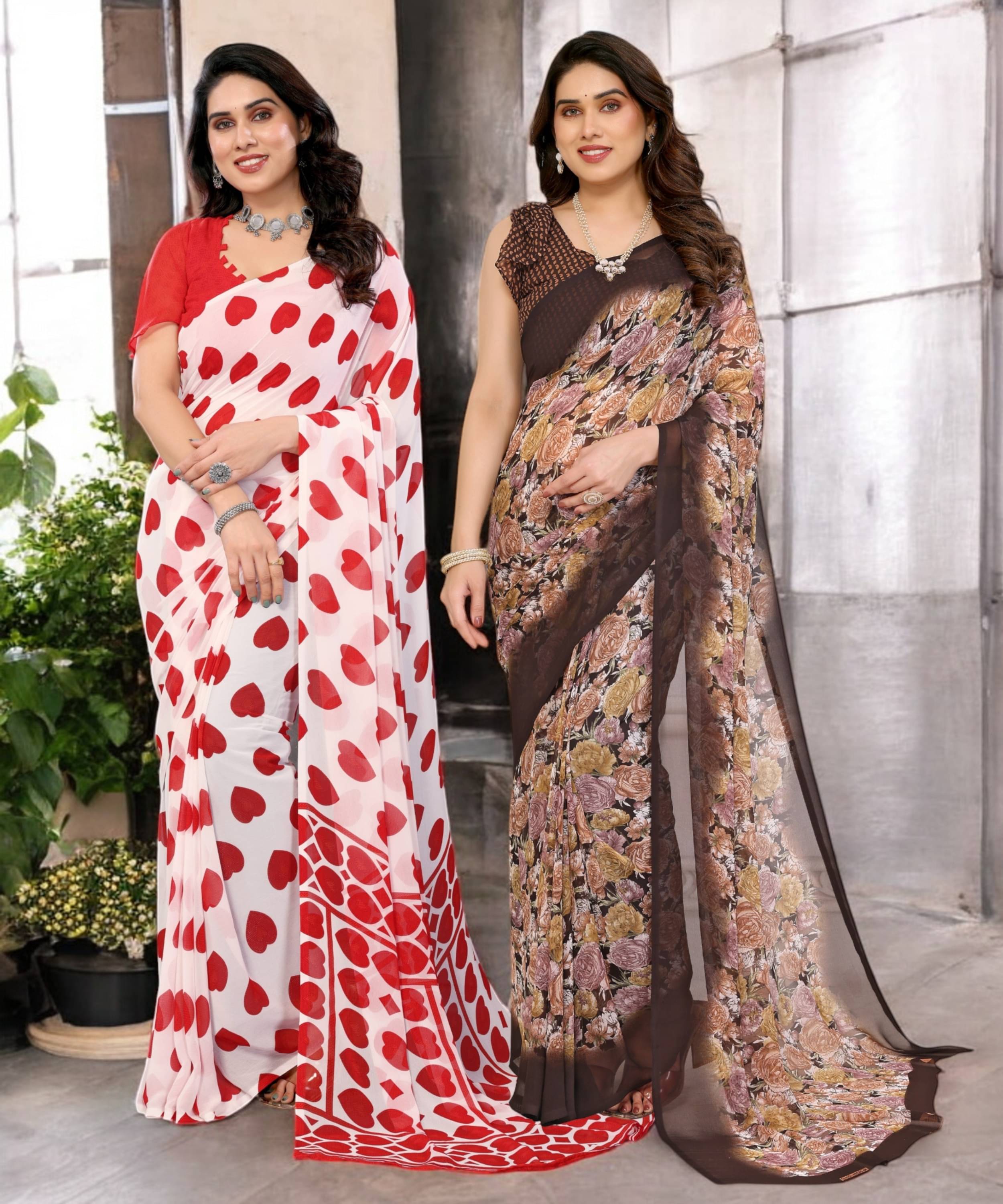 TTH Georgette Printed Saree Without Blouse Piece ( Multicolor 11 ) TTH Georgette Printed Saree Without Blouse Piece ( Multicolor 11 )