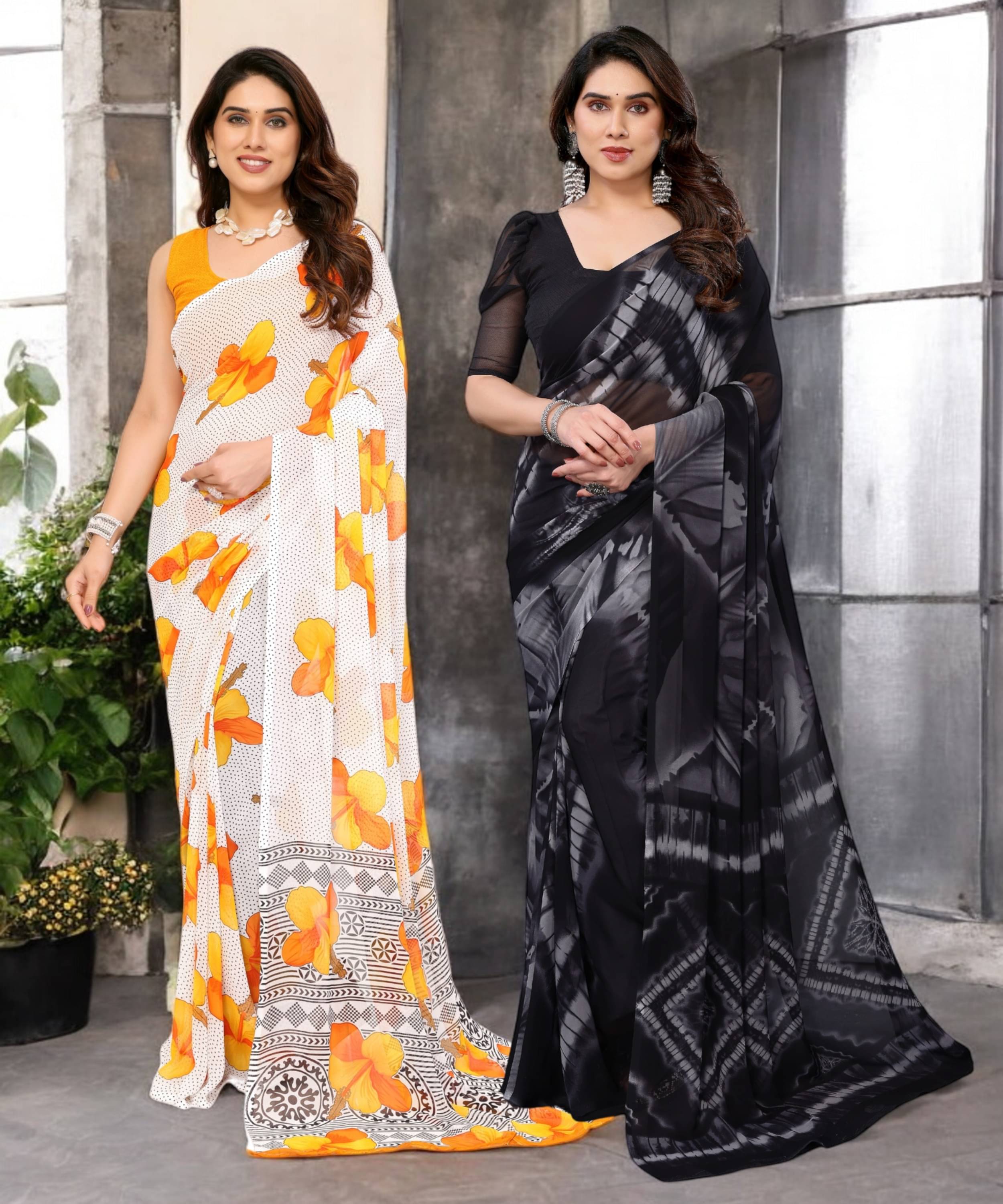 TTH Georgette Printed Saree Without Blouse Piece ( Multicolor 14 ) TTH Georgette Printed Saree Without Blouse Piece ( Multicolor 14 )