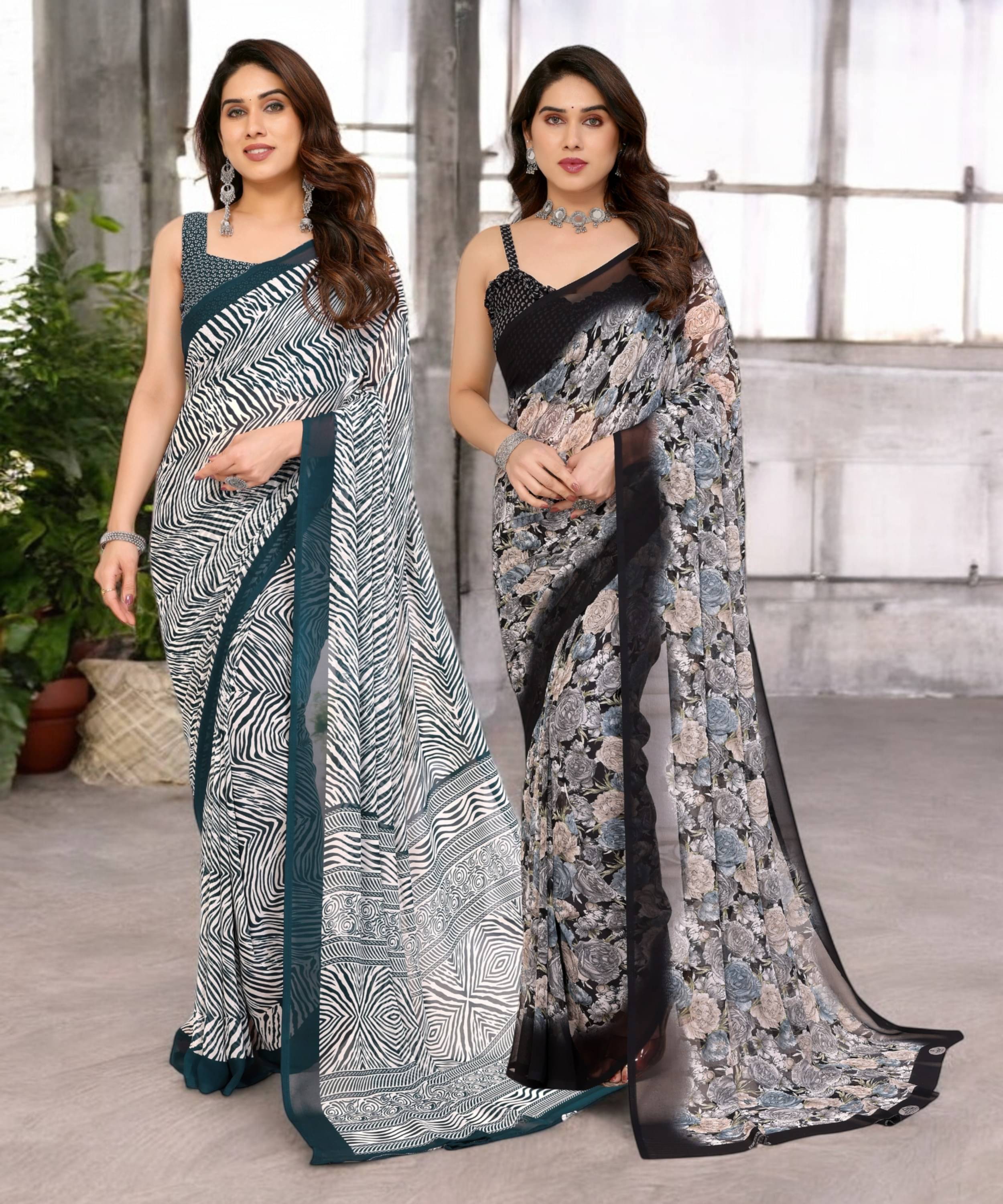 TTH Georgette Printed Saree Without Blouse Piece ( Multicolor 14 ) TTH Georgette Printed Saree Without Blouse Piece ( Multicolor 14 )