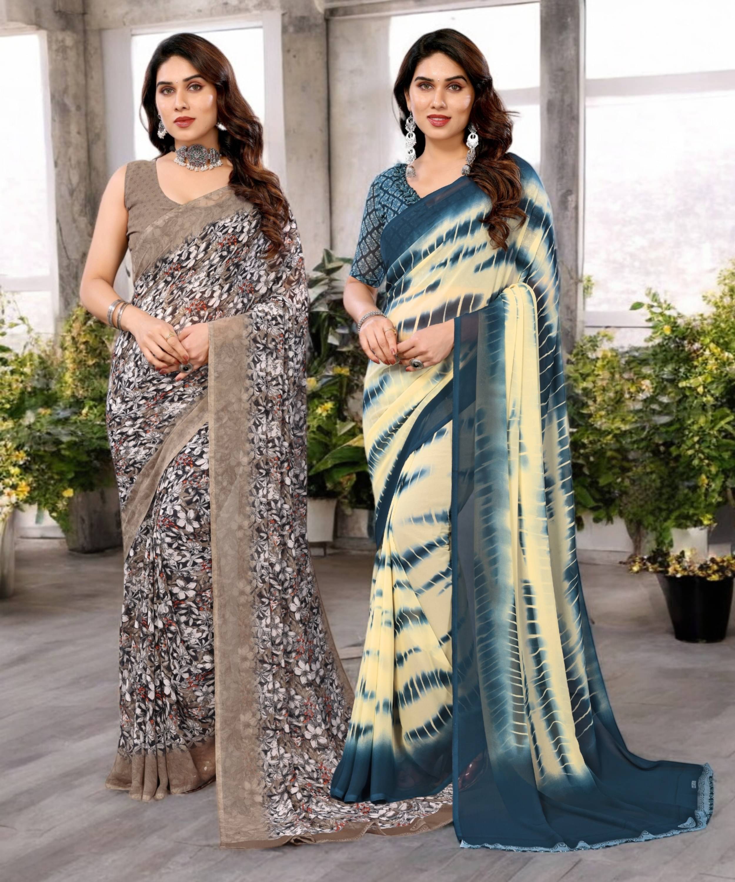 TTH Georgette Printed Saree Without Blouse Piece ( Multicolor 20 ) TTH Georgette Printed Saree Without Blouse Piece ( Multicolor 20 )