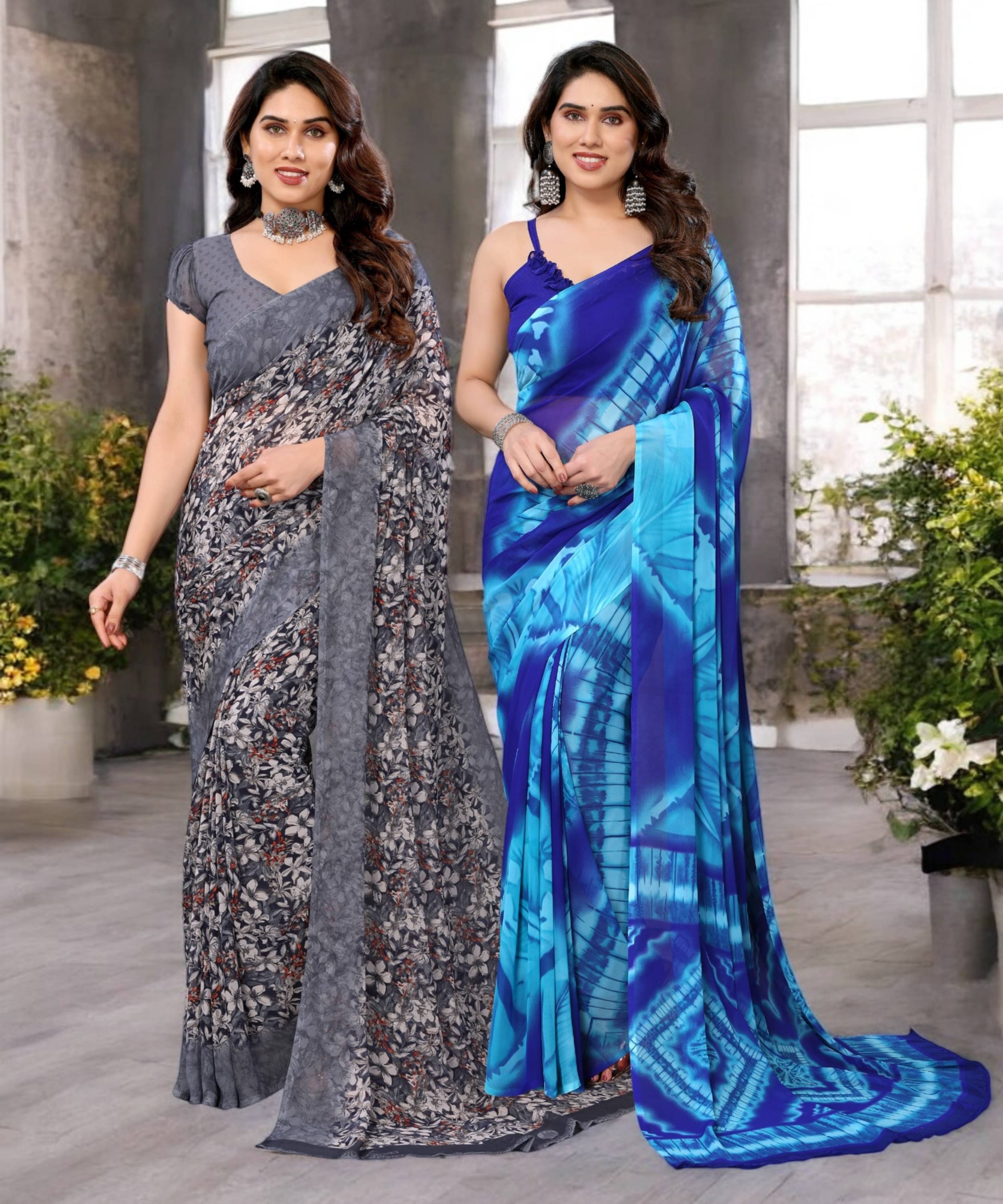 TTH Georgette Printed Saree Without Blouse Piece ( Multicolor 13 ) TTH Georgette Printed Saree Without Blouse Piece ( Multicolor 13 )