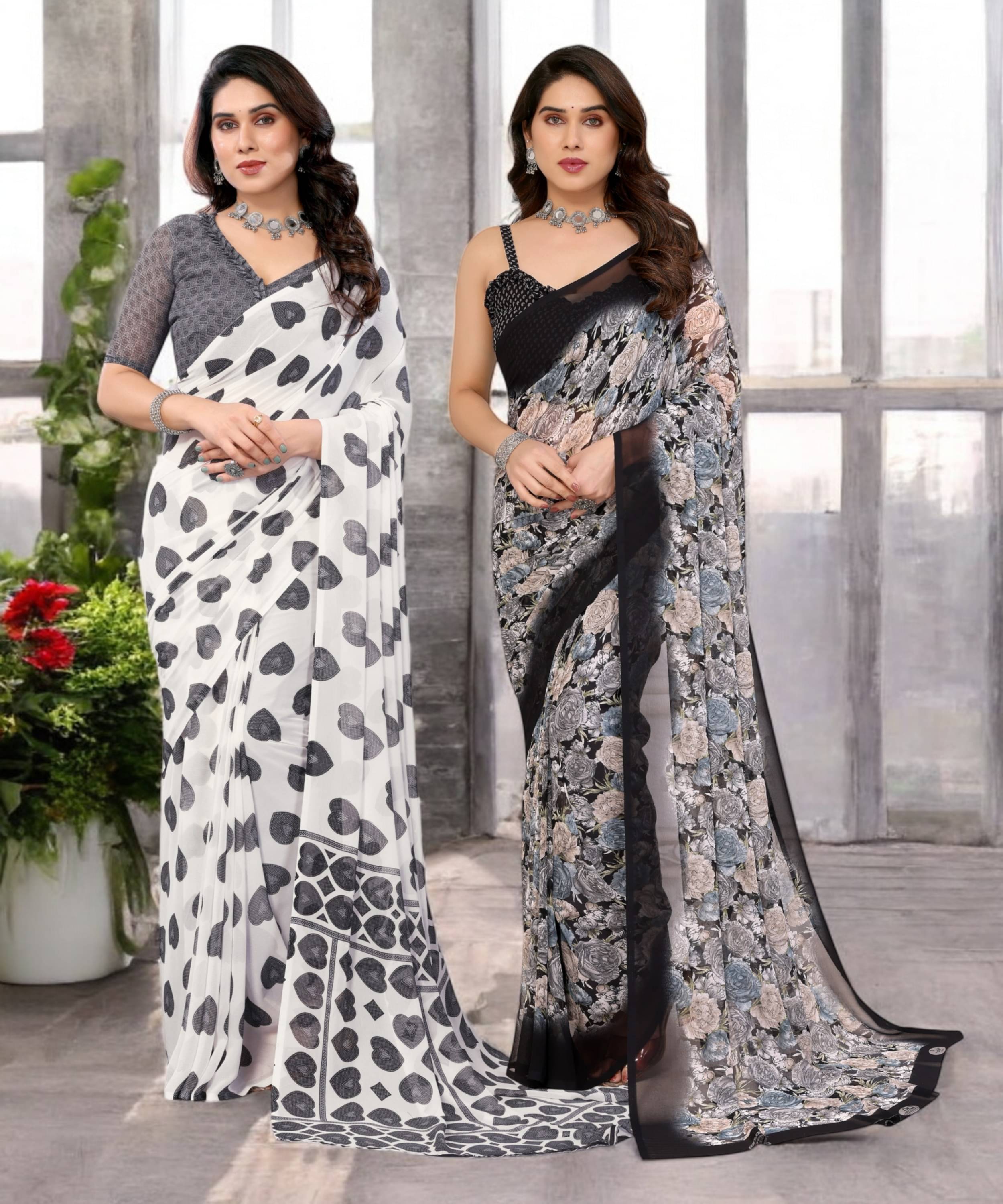 TTH Georgette Printed Saree Without Blouse Piece ( Multicolor 13 ) TTH Georgette Printed Saree Without Blouse Piece ( Multicolor 13 )