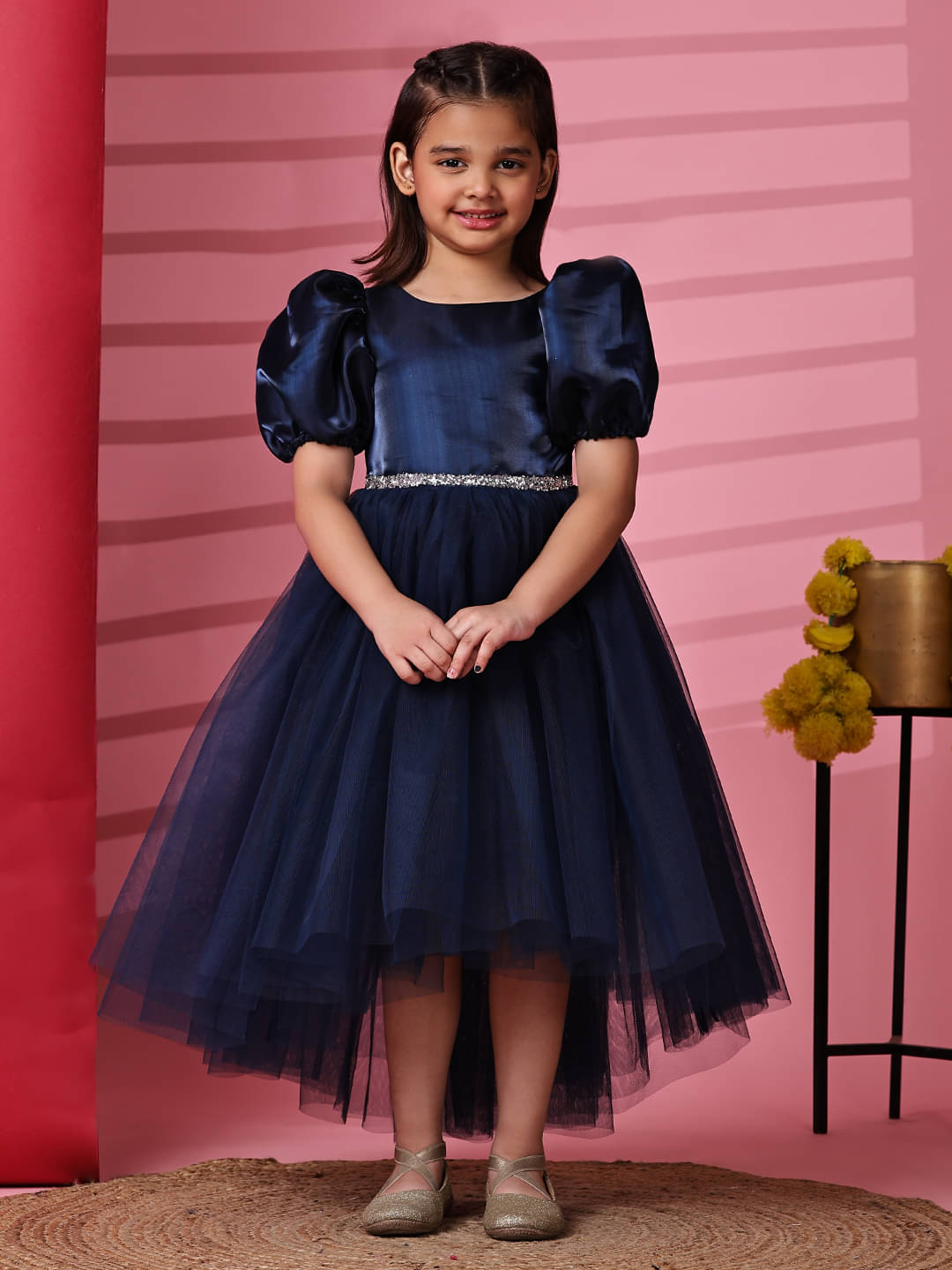 Toy Balloon Kids Net Gown For Baby Girls ( Pack of 1 , NAVY BLUE ) Toy Balloon Kids Net Gown For Baby Girls ( Pack of 1 , NAVY BLUE )