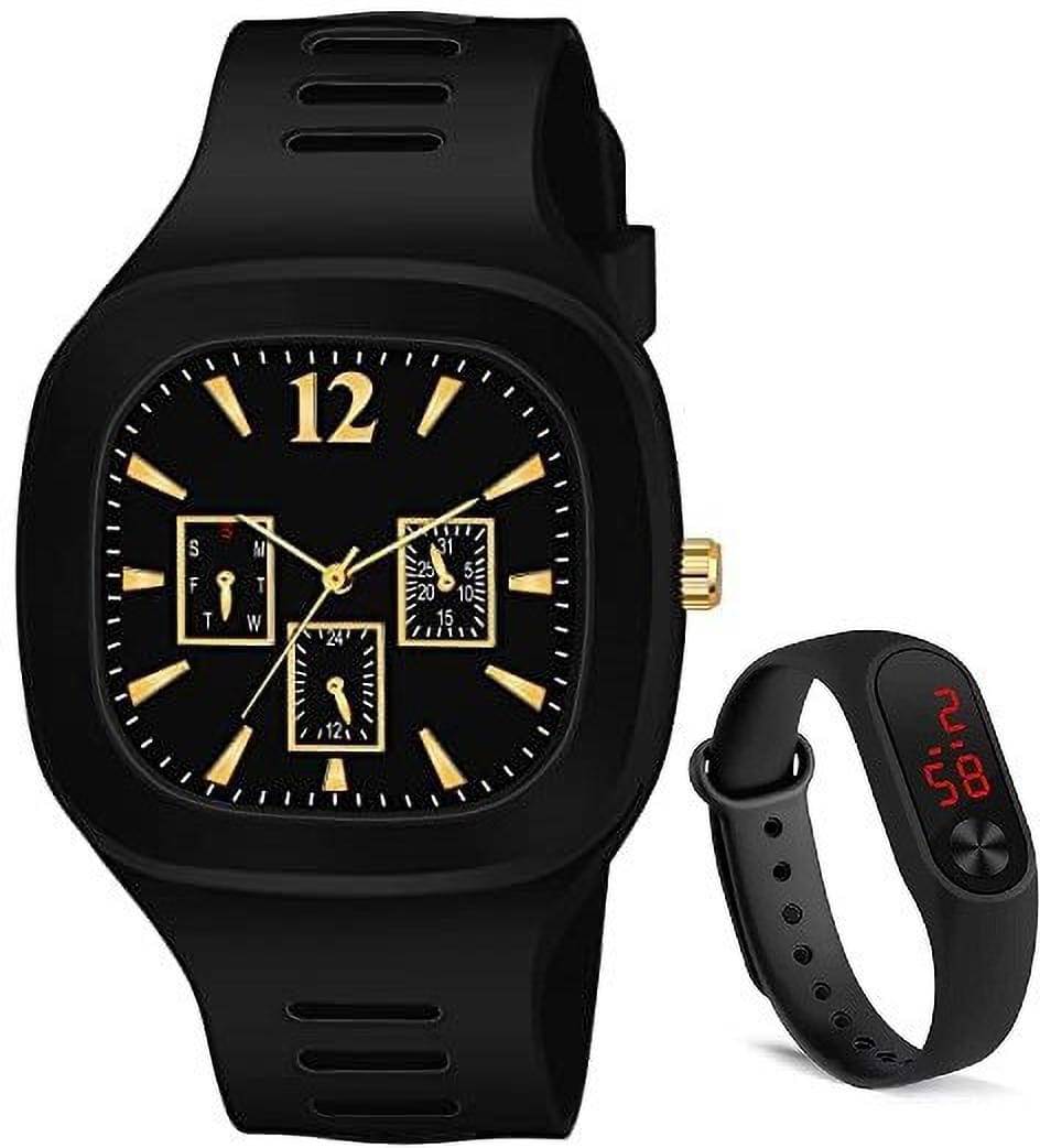     			chronorex Black Silicon Analog Men's Watch