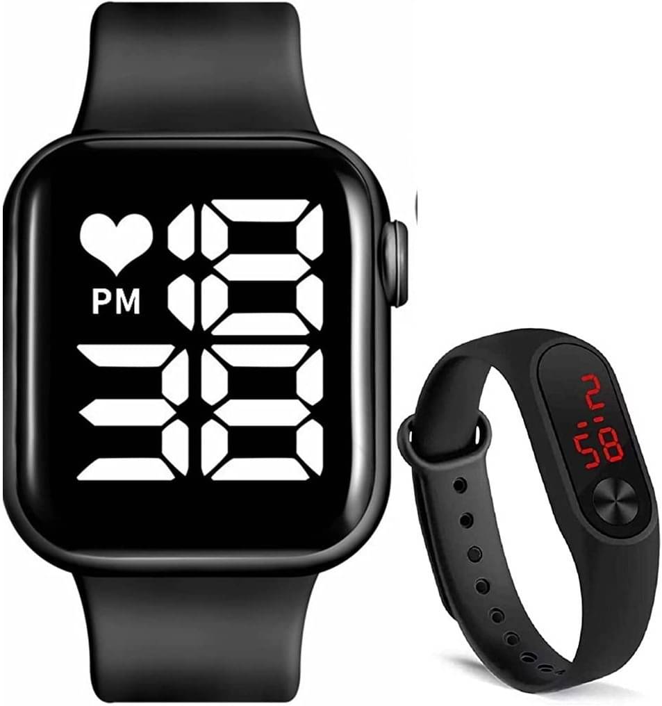     			chronorex Black Silicon Digital Men's Watch