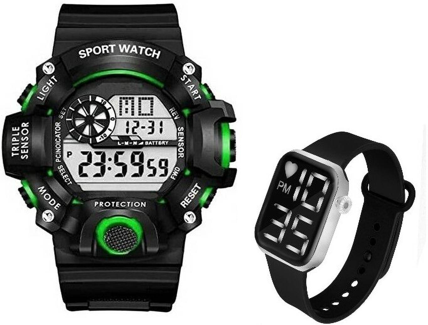     			chronorex Black Silicon Digital Men's Watch