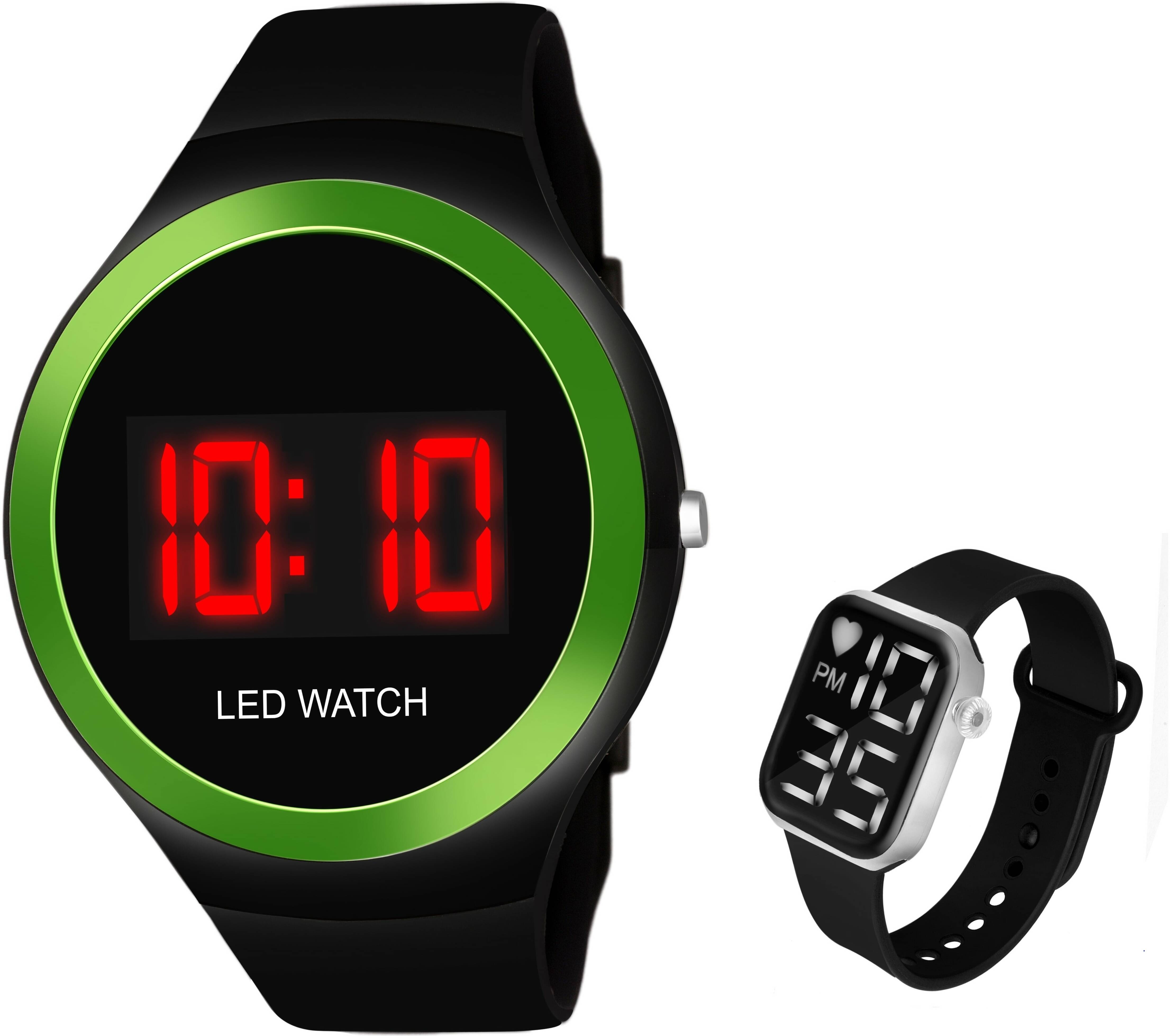     			chronorex Black Silicon Digital Men's Watch