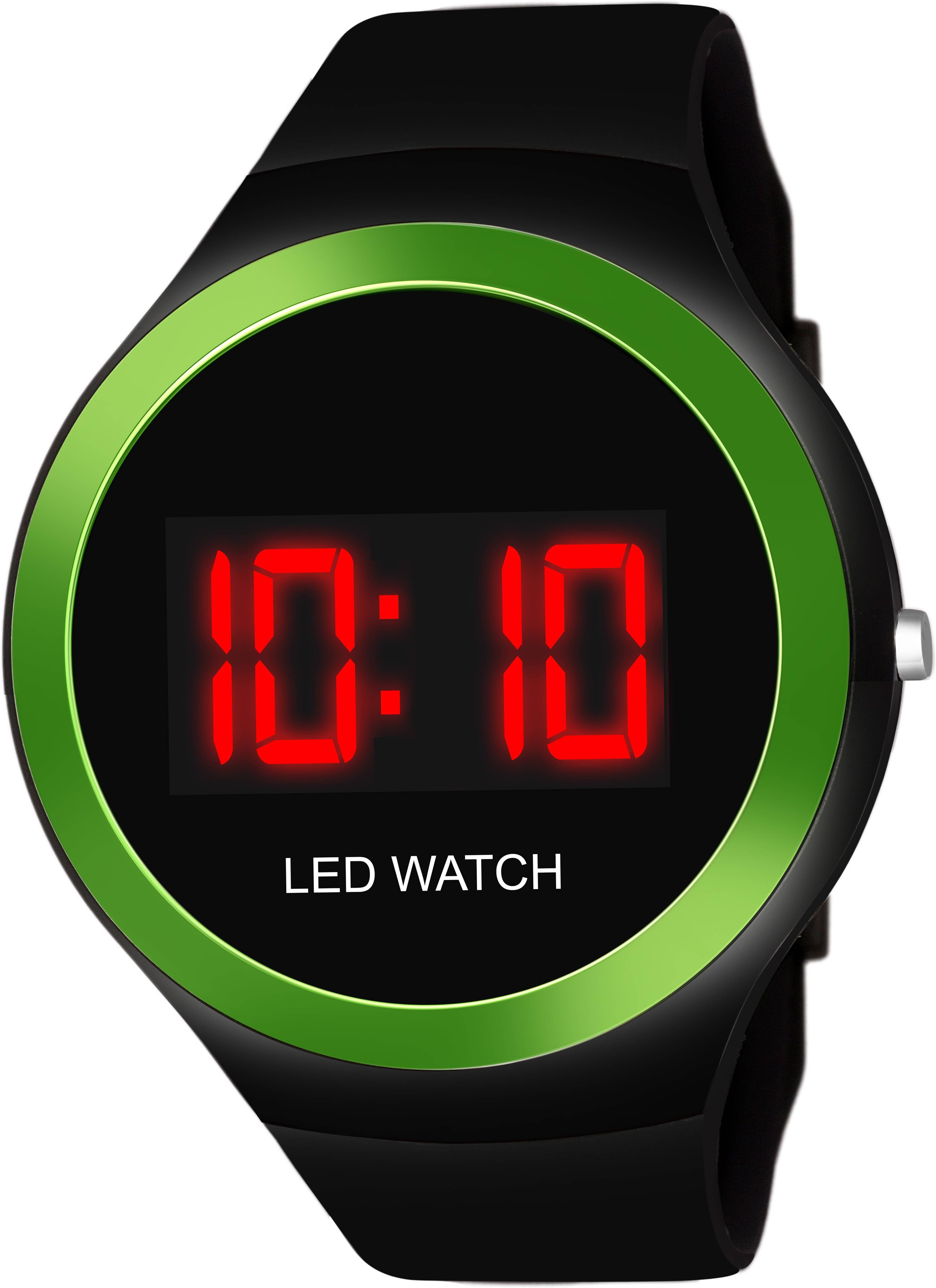     			chronorex Black Silicon Digital Men's Watch