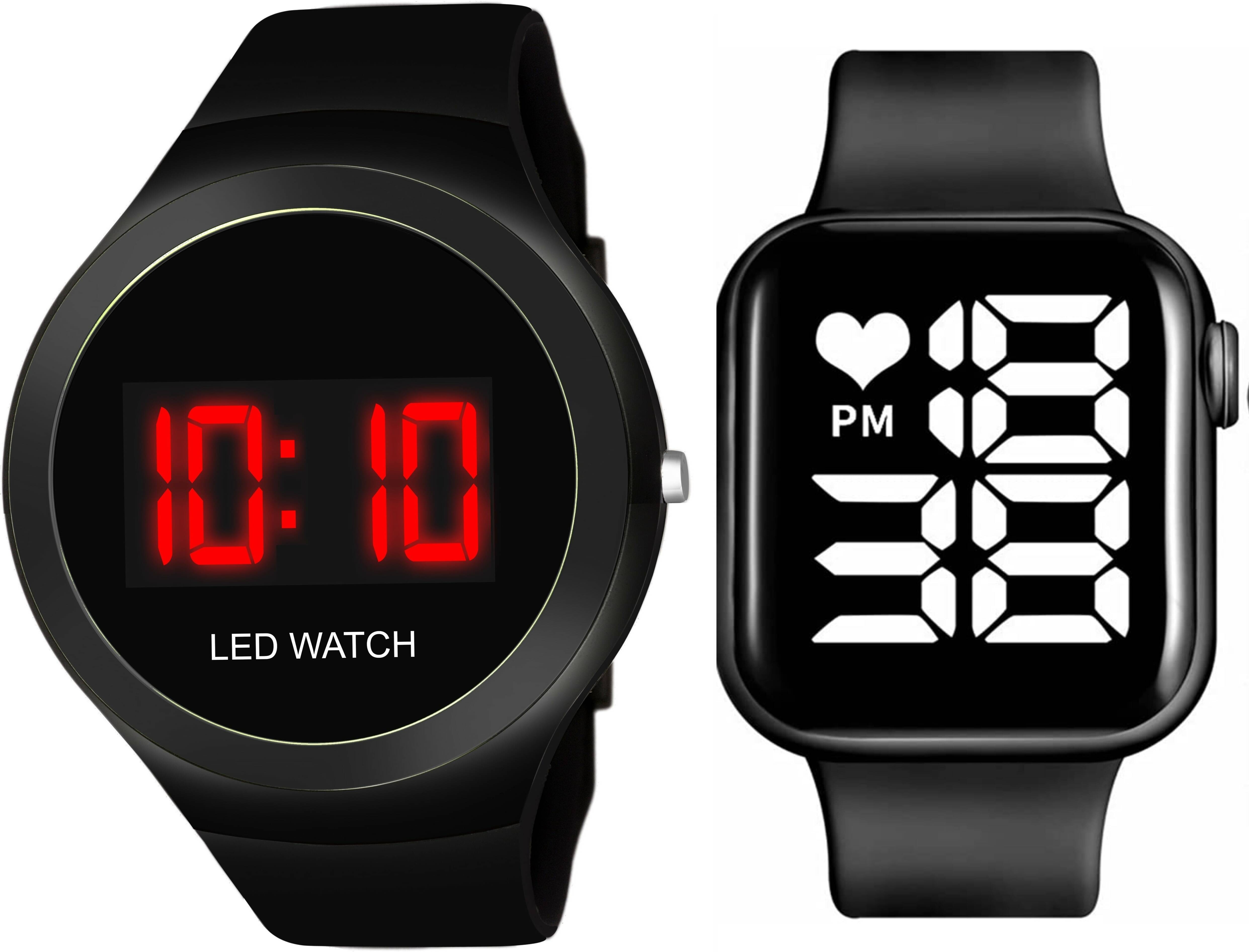     			chronorex Black Silicon Digital Men's Watch