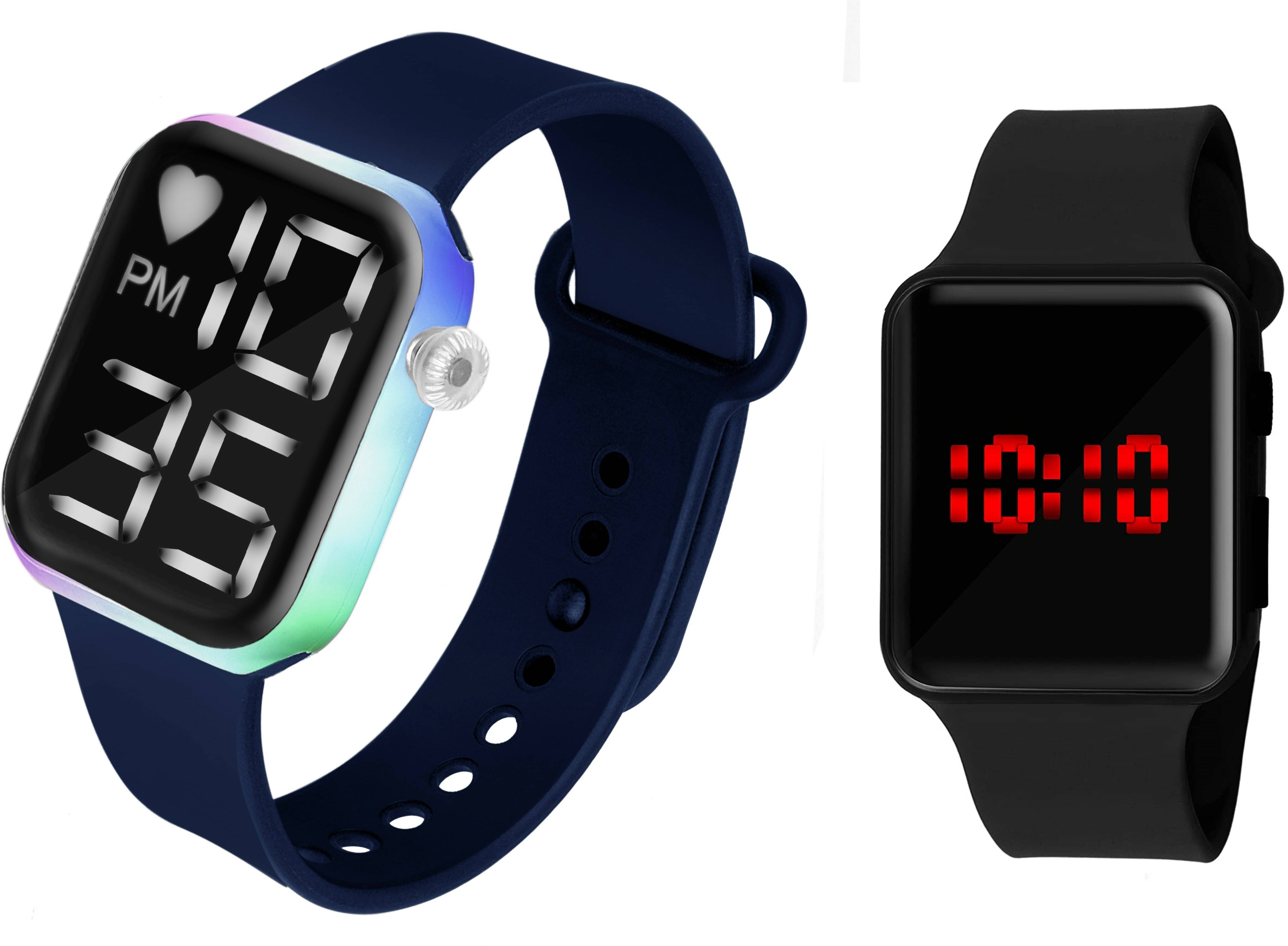     			chronorex Blue Silicon Digital Men's Watch