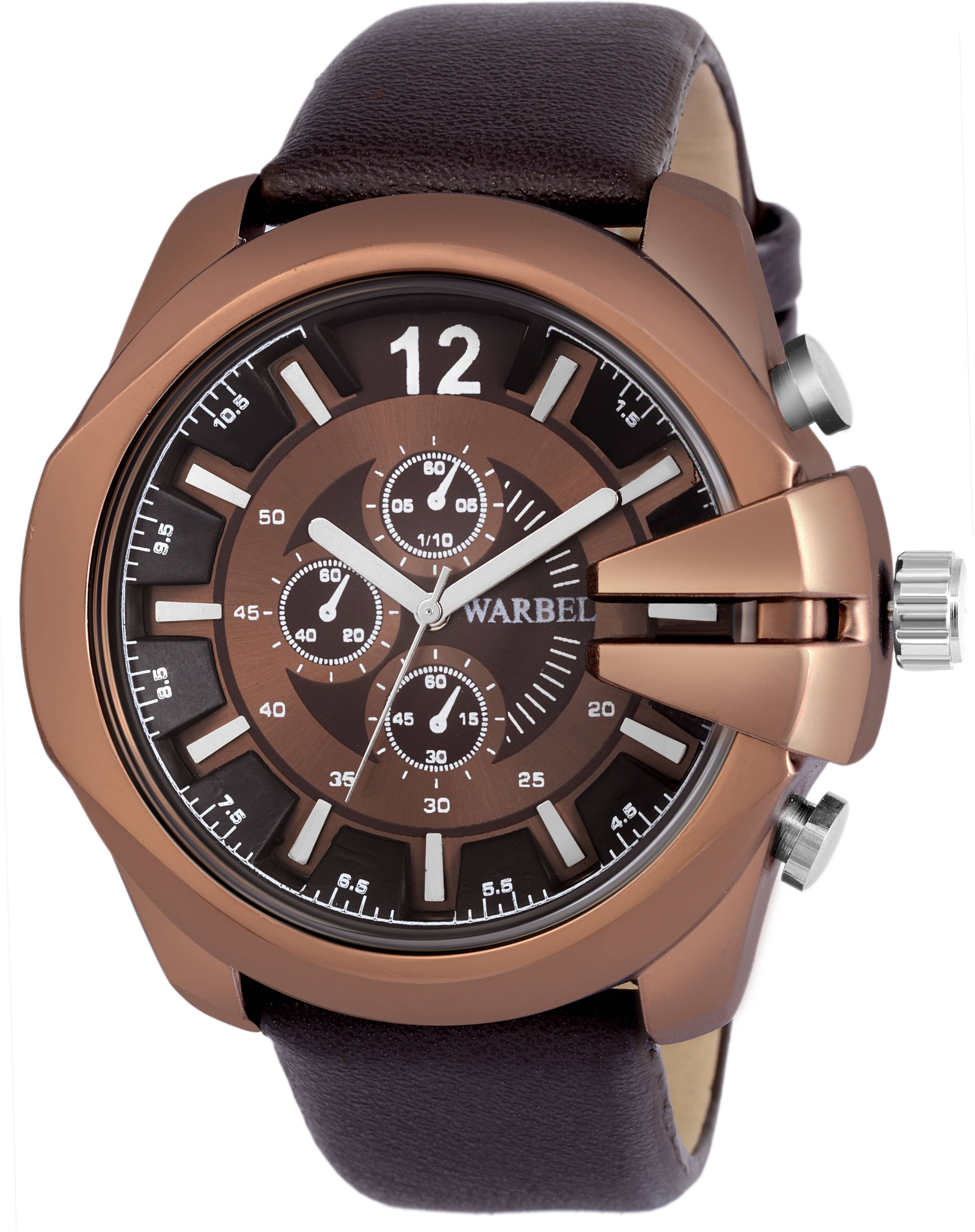     			chronorex Brown Leather Analog Men's Watch