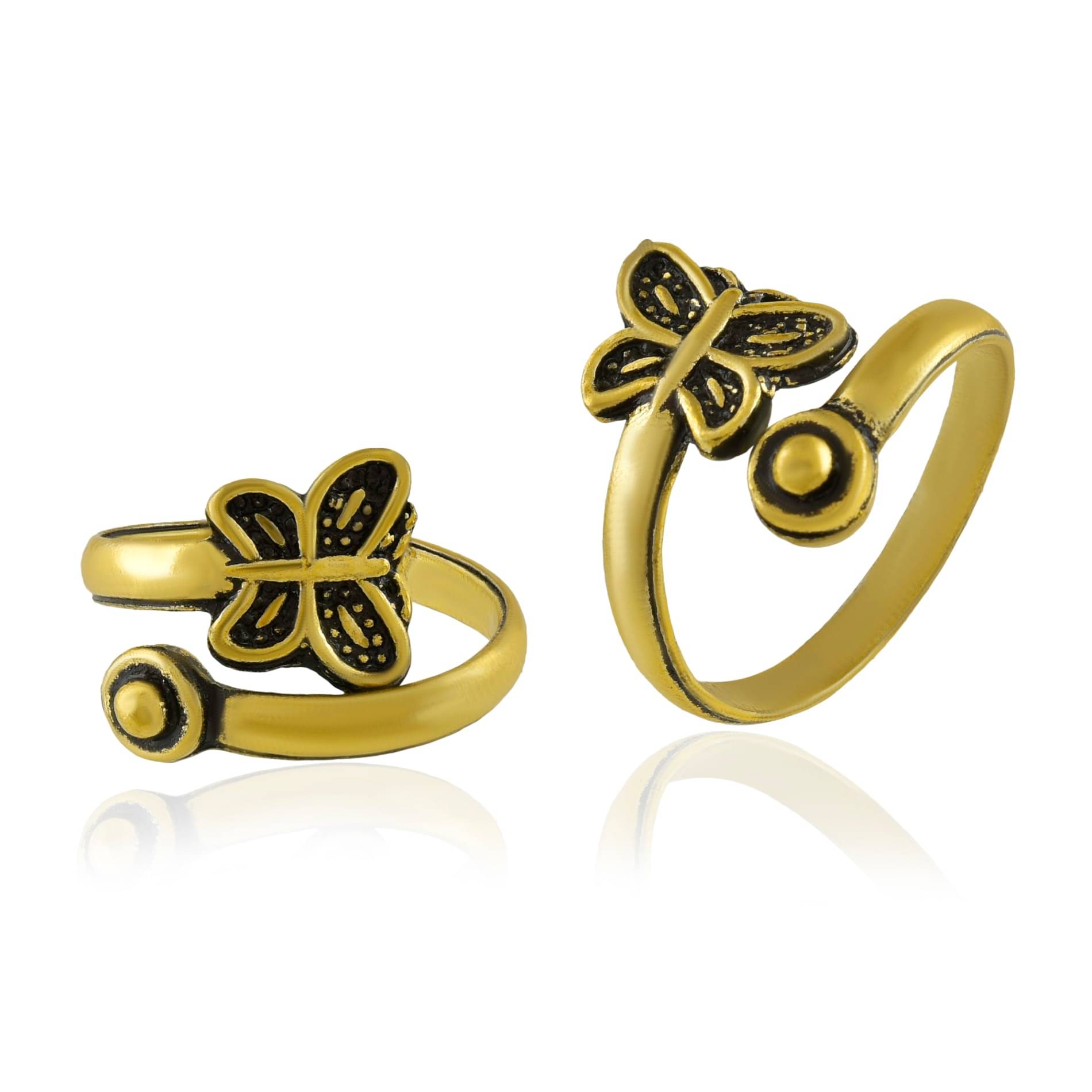 ADMIER Gold Toe Rings ( Pack of 2 ) ADMIER Gold Toe Rings ( Pack of 2 )