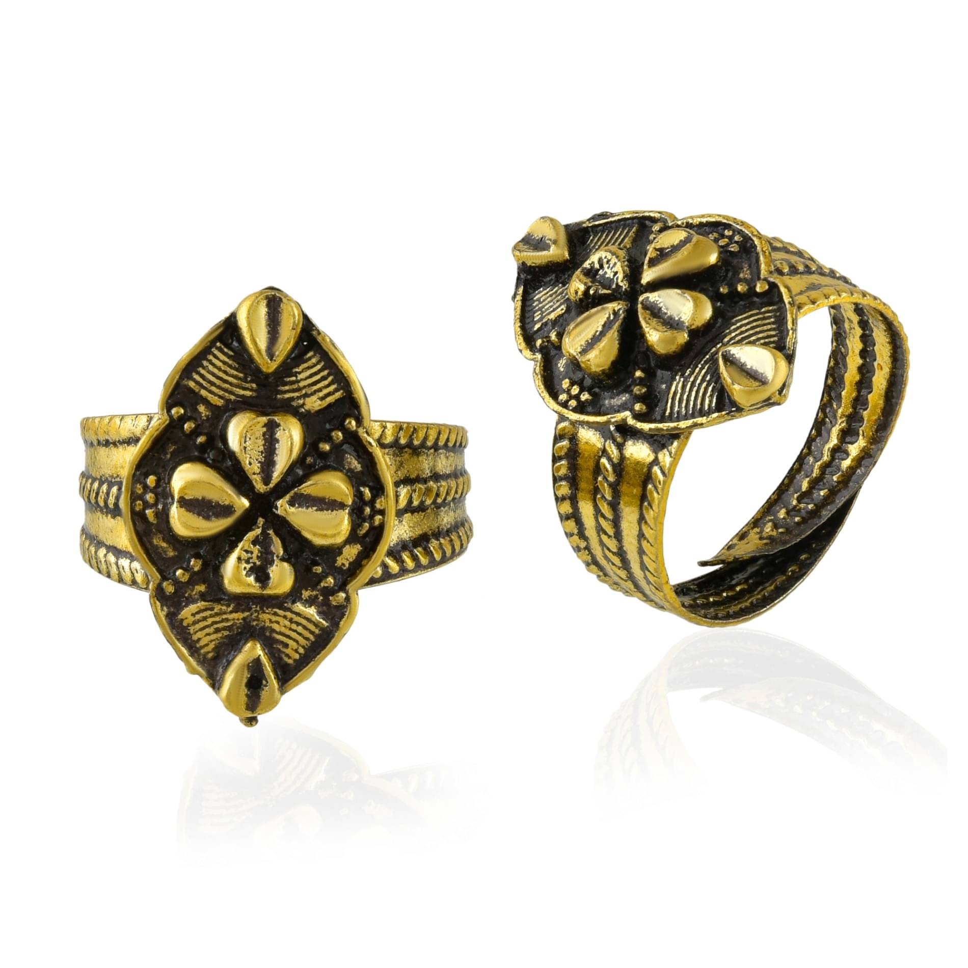 ADMIER Gold Toe Rings ( Pack of 2 ) ADMIER Gold Toe Rings ( Pack of 2 )