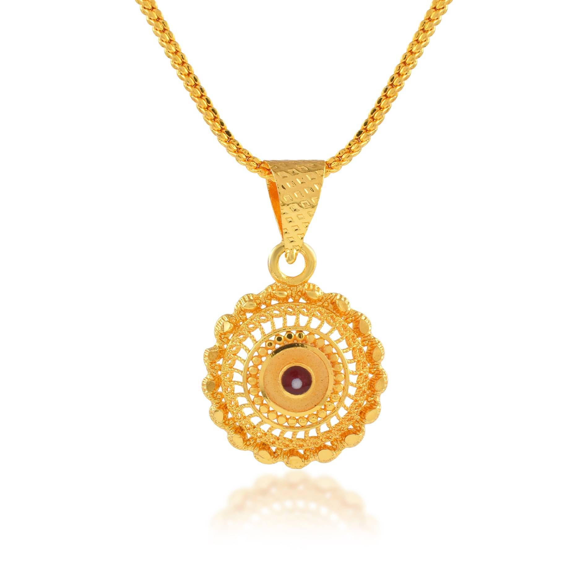     			ADMIER Golden Pendant set ( Pack of 1 )