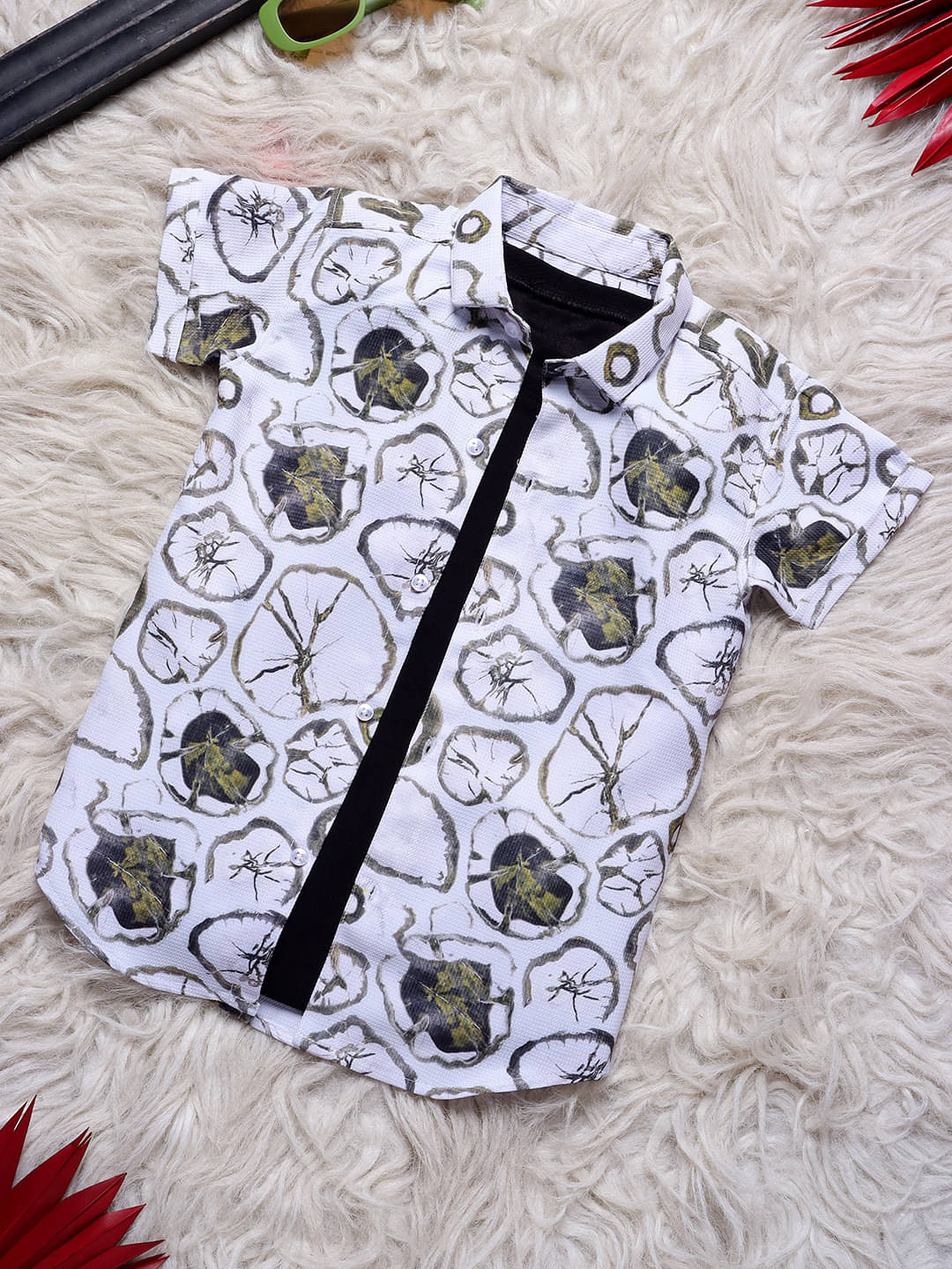 ALY JOHN Pack of 1 Boys 100% Cotton Half Sleeves Shirt ( Multicolor 4 )     			ALY JOHN Pack of 1 Boys 100% Cotton Half Sleeves Shirt ( Multicolor 4 )