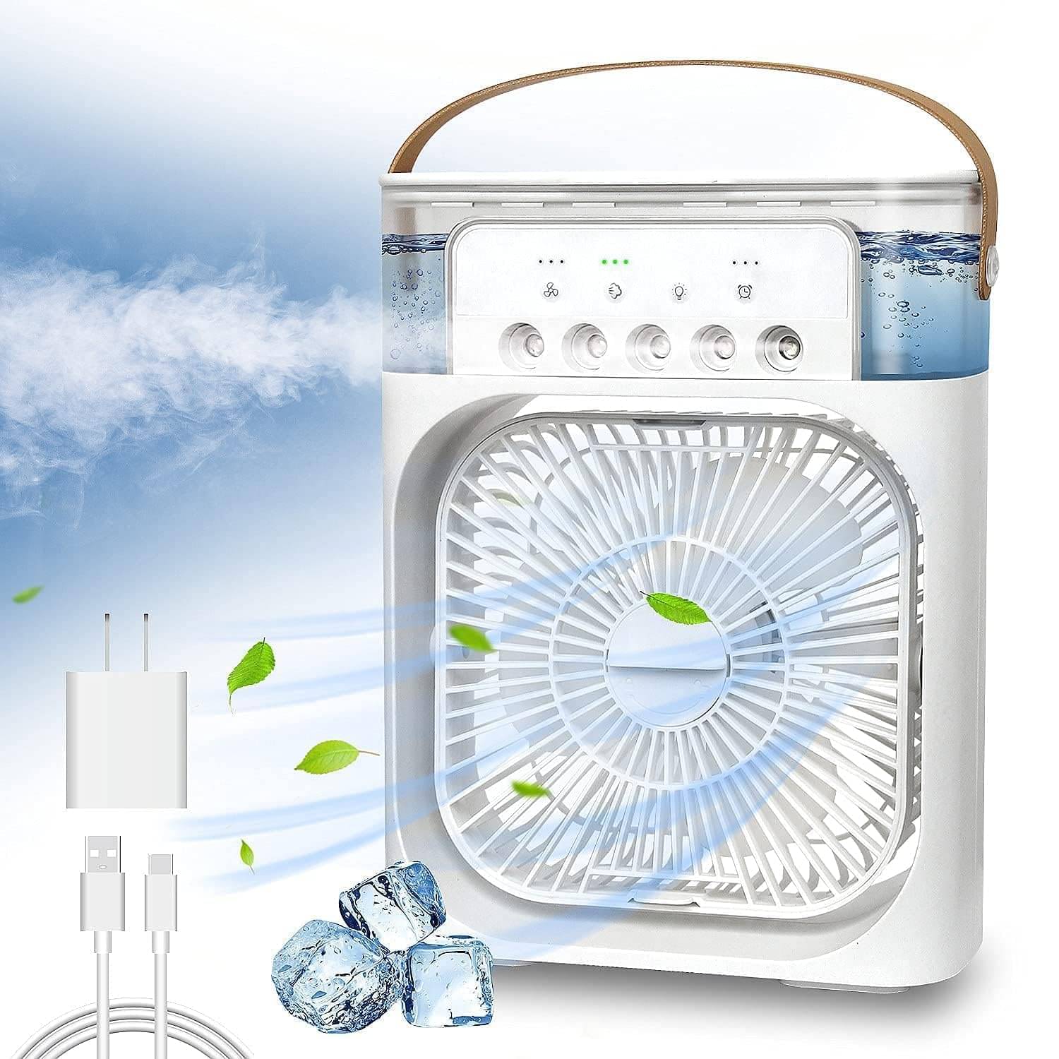     			Adbeni 175 Mini Cooler Fan TableFan White
