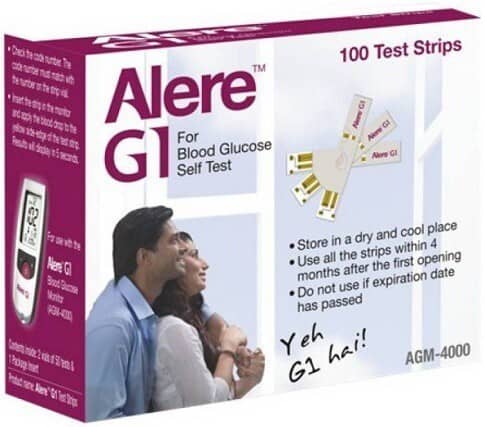 Alere G1 G1100 100 Test Strips