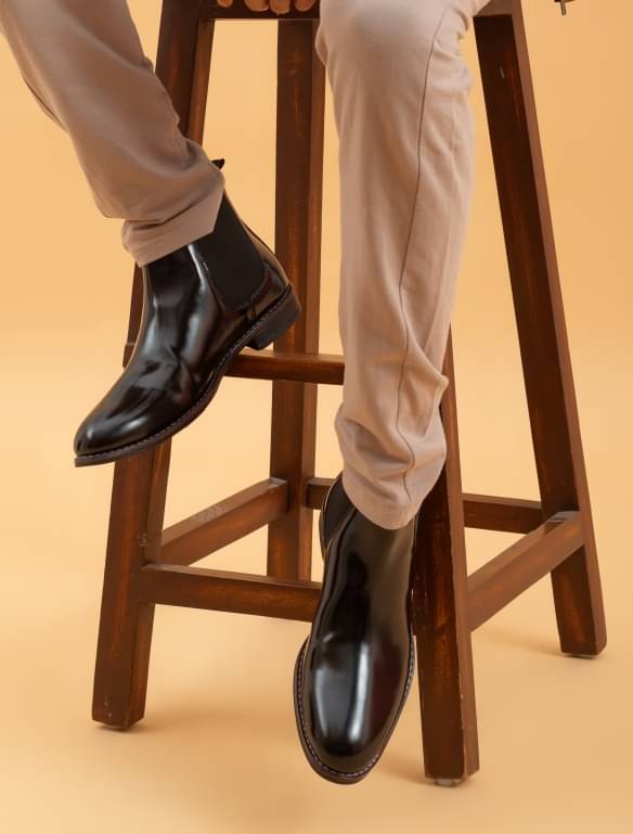     			Big Fox Black Men's Casual Boots