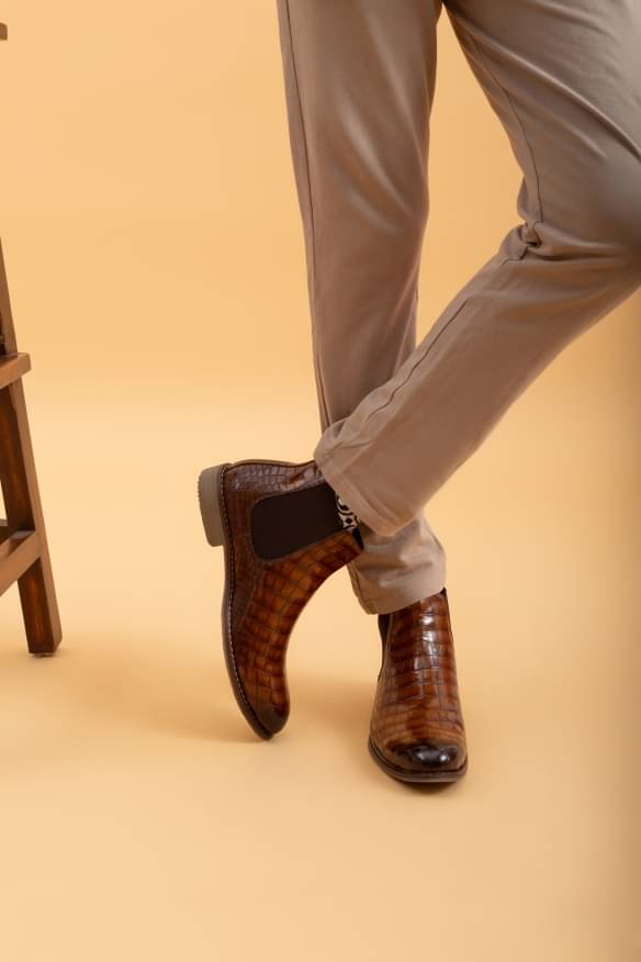     			Big Fox Brown Men's Chelsea Boots