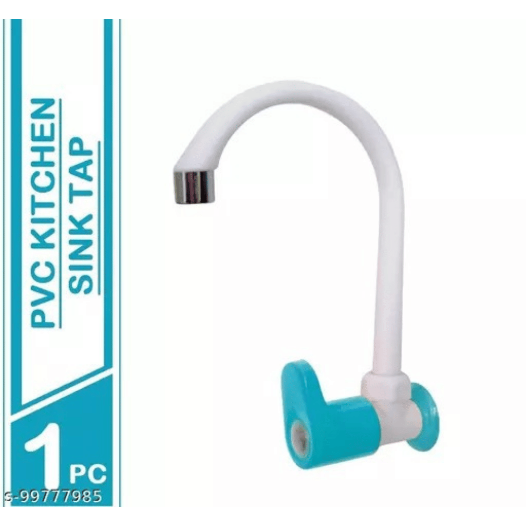 Cossimo Royal Blue PVC Big Spout Classic Sink Cock - 1 PCS Plastic (ABS) Kitchen Sink Tap (Sink Cock)