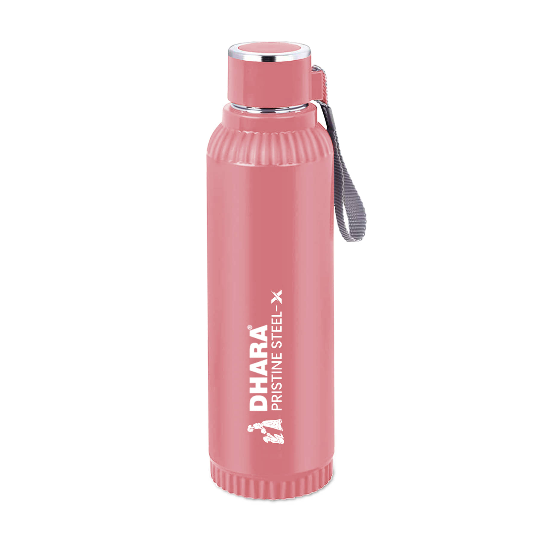 Dhara Stainless Steel Quench Inner steel Water Bottle Dark Peach Stainless Steel Water Bottle 700 mL ( Set of 1 )