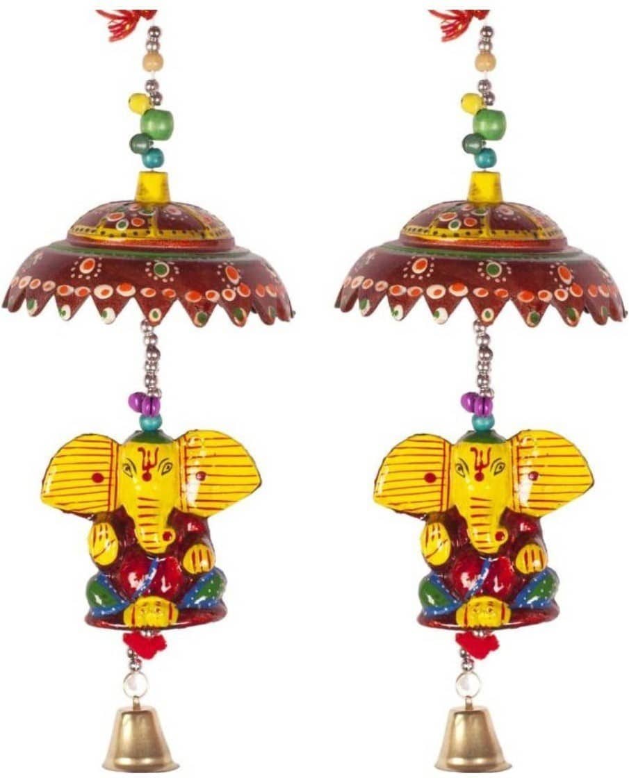 Ganesha Wind Chime Showpiece For Wall Decor, Home Decor Ideal For Ganesh Chaturthi, Diwali