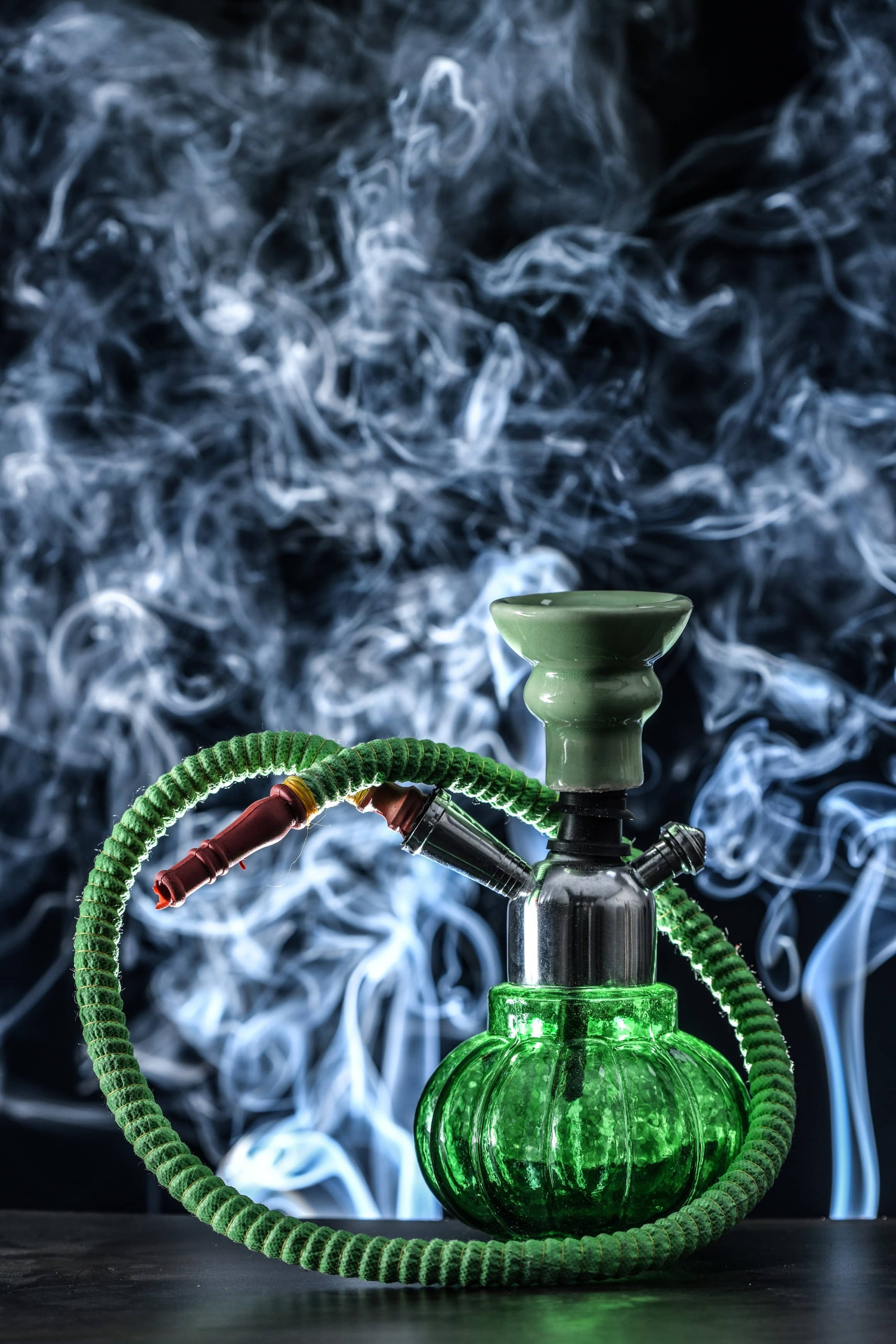 Fashion Bizz Green Color 9 inch Glass Hookah