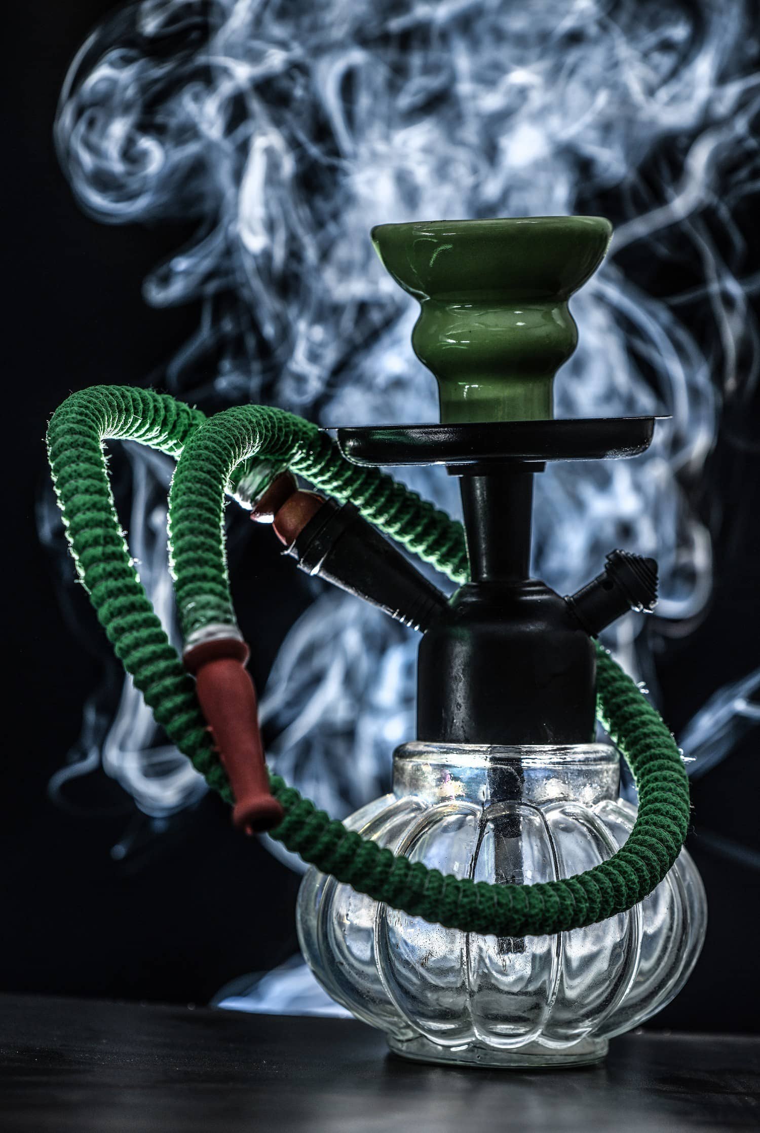 Fashion Bizz Green Color 9 inch Glass Hookah