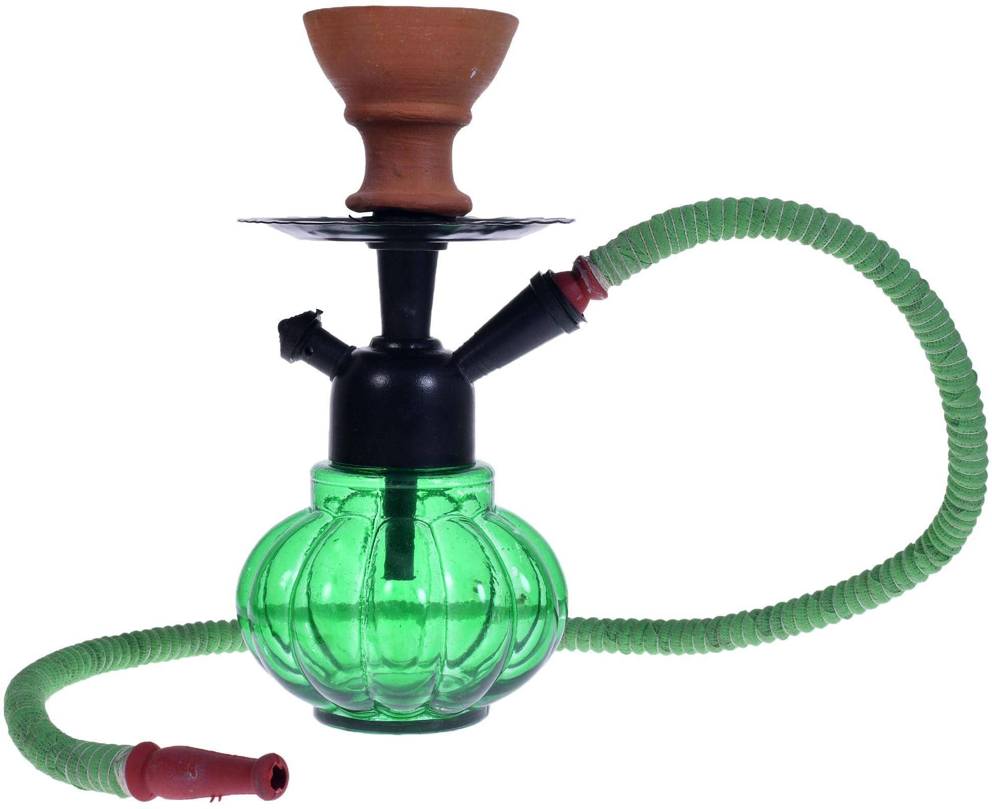 Fashion Bizz Green Color 9 inch Glass Hookah