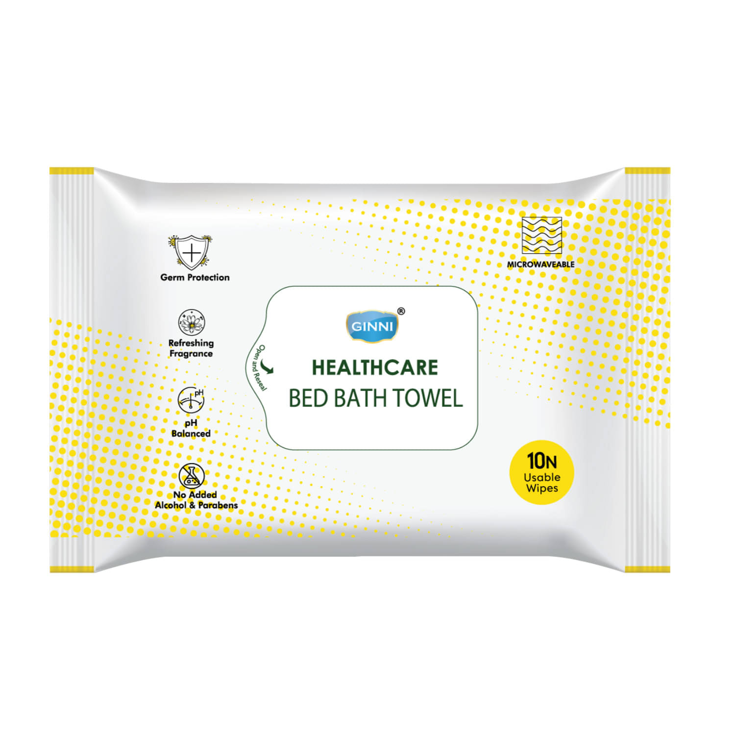 Ginni Healthcare Bed Bath Towel For Adults, Patients (Pack of 4) (10 Wipes/Pack) Wet Wipes ( 40 Pcs )     			Ginni Healthcare Bed Bath Towel For Adults, Patients (Pack of 4) (10 Wipes/Pack) Wet Wipes ( 40 Pcs )