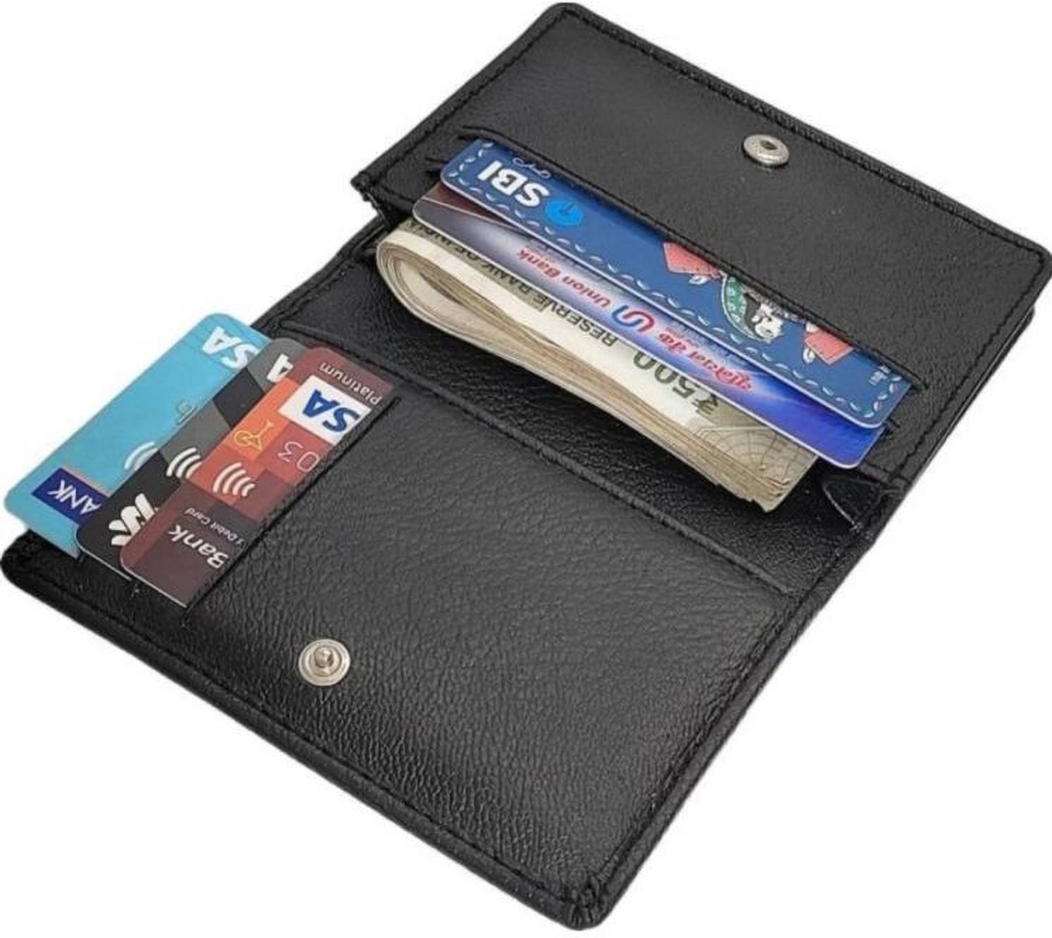     			HIDEFLIX PU Solid Men's Regular Wallet With 5 Slots For Card ( Black , Pack of 1 )