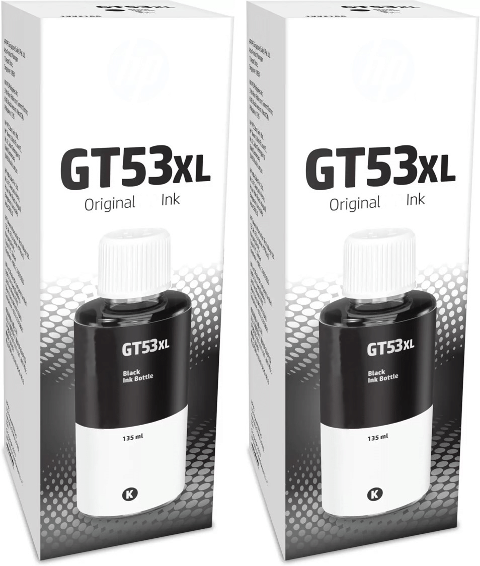     			KALAR GT53XL Black Ink ( 135 ml ) Pack of 2 For Ink Tank 115/116/310 Printer, 315/319/410/415/416/419/457 & 5810/5820/5821 Printers