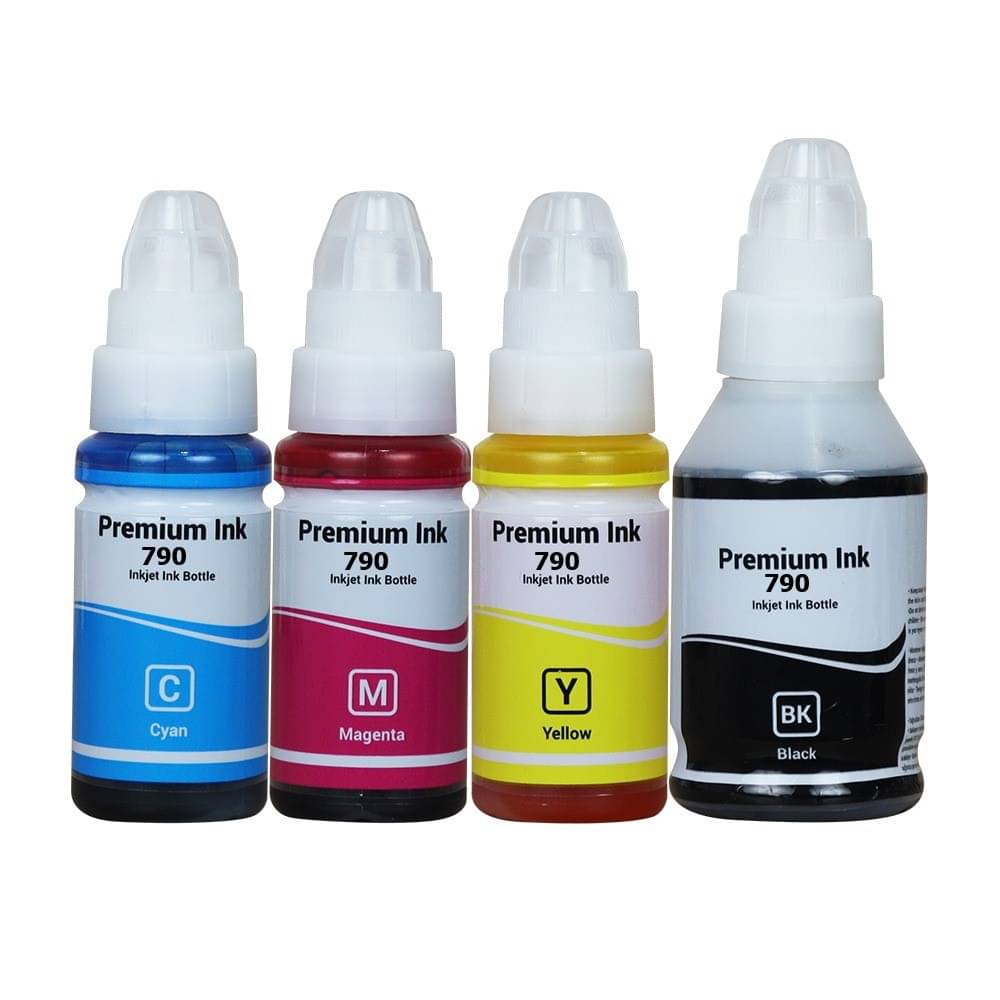     			KALAR Gi-790 INK Multicolor Pack of 4 Cartridge for Inkjet Printers G2002,G2010,G2012,G3000,G3010,G3012,G4000,G4010