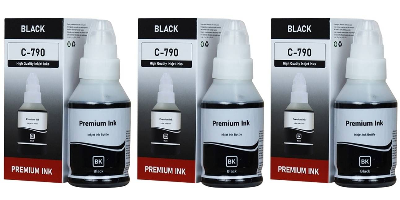     			KALAR Ink 790 For 2000 Black Pack of 3 Cartridge for Use Pixma G1000, G2000, G3000 Printers